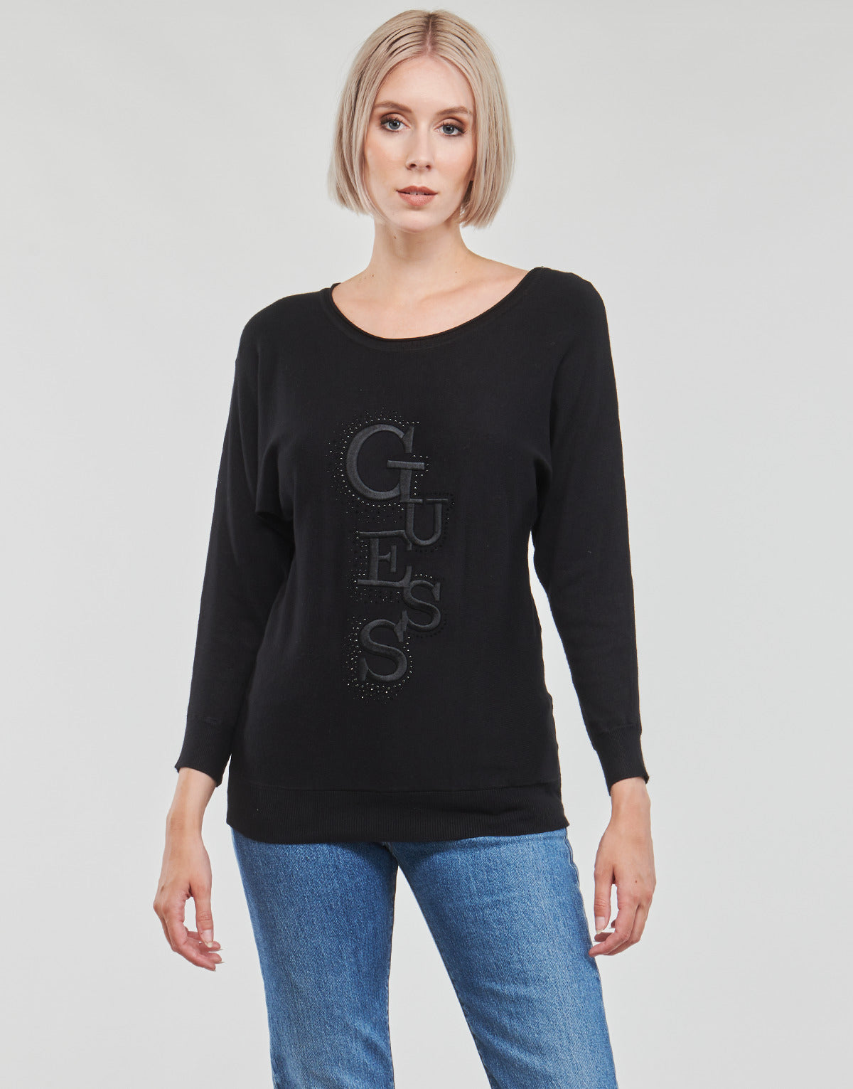 Maglione Donna Guess  AMELIE BAT SLEEVE  Nero