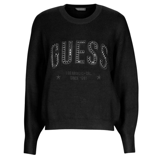 Maglione Donna Guess  ESTELLE RN LS  Nero