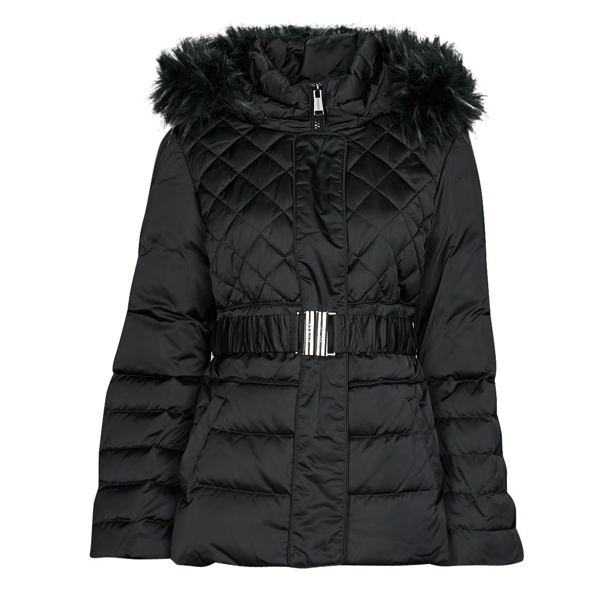 Piumino Donna Guess  LAURIE DOWN JACKET  Nero