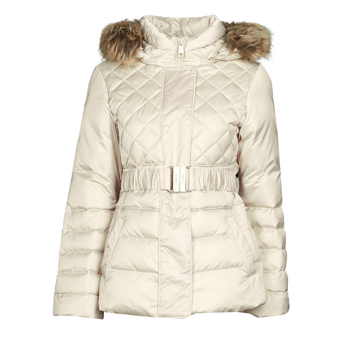 Piumino Donna Guess  LAURIE DOWN JACKET  Beige