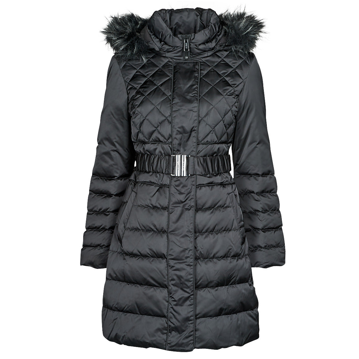 Piumino Donna Guess  LOLIE DOWN JACKET  Nero