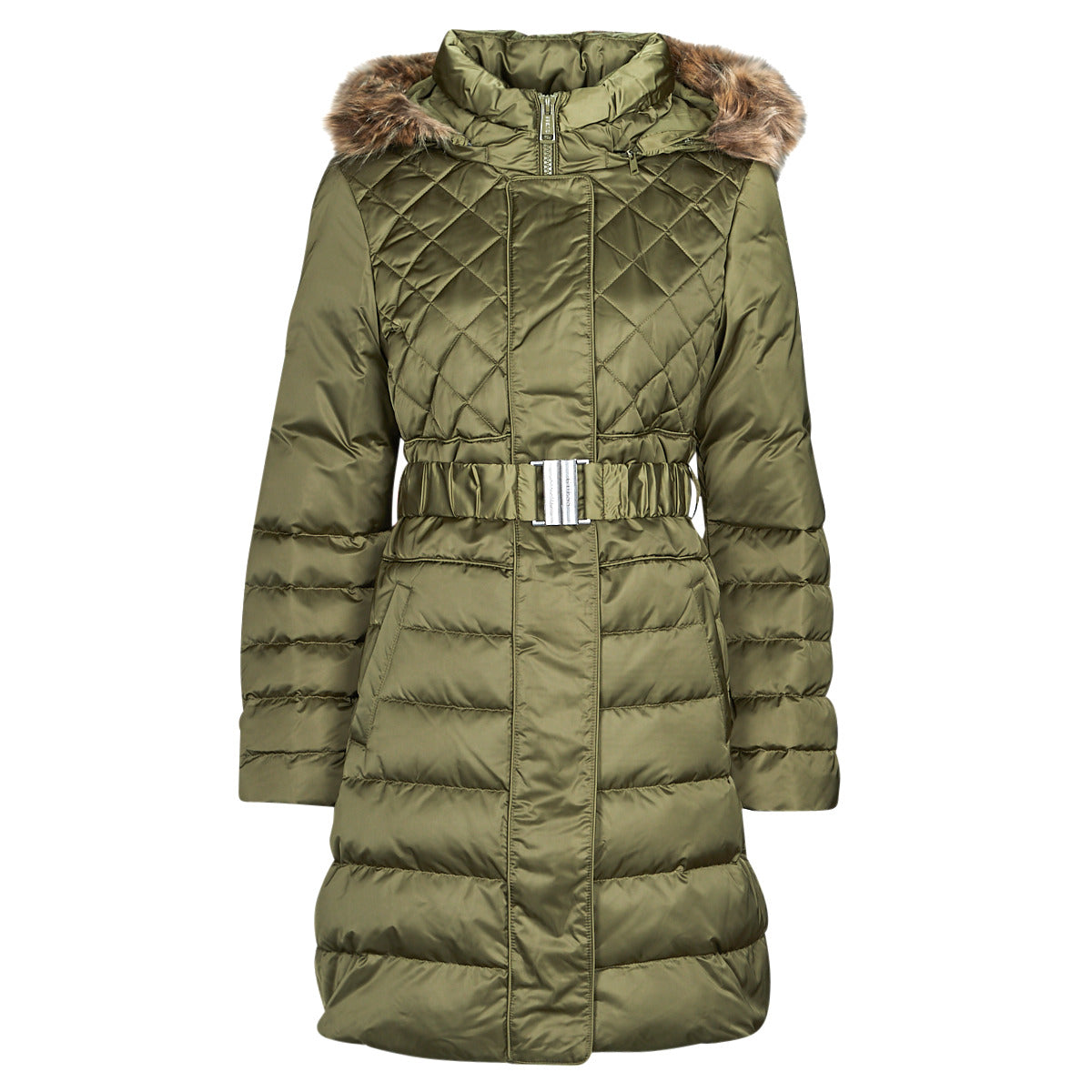 Piumino Donna Guess  LOLIE DOWN JACKET  Kaki