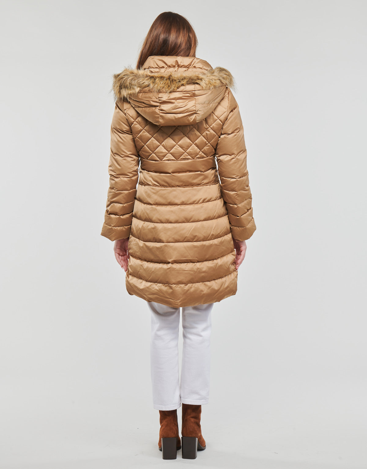 Piumino Donna Guess  LOLIE DOWN JACKET  Beige