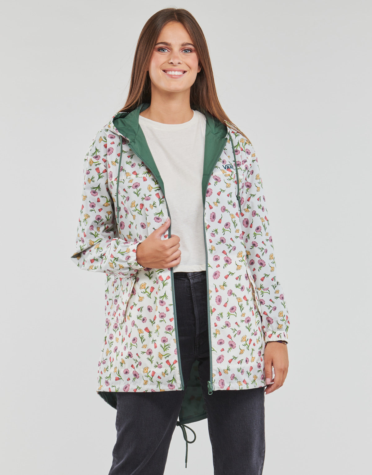 Giacca Donna Vans  MERCY REVERSIBLE PARKA  Verde