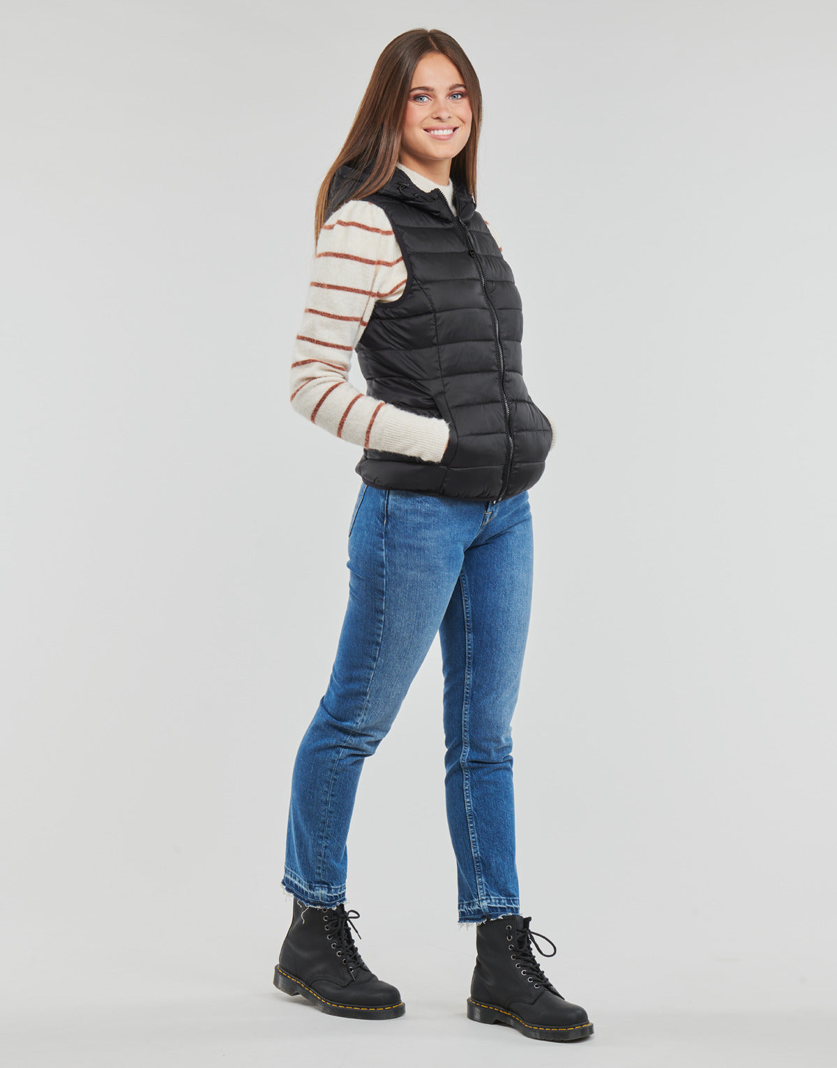 Piumino Donna Only  ONLNEWTAHOE HOOD WAISTCOAT OTW NOOS  Nero