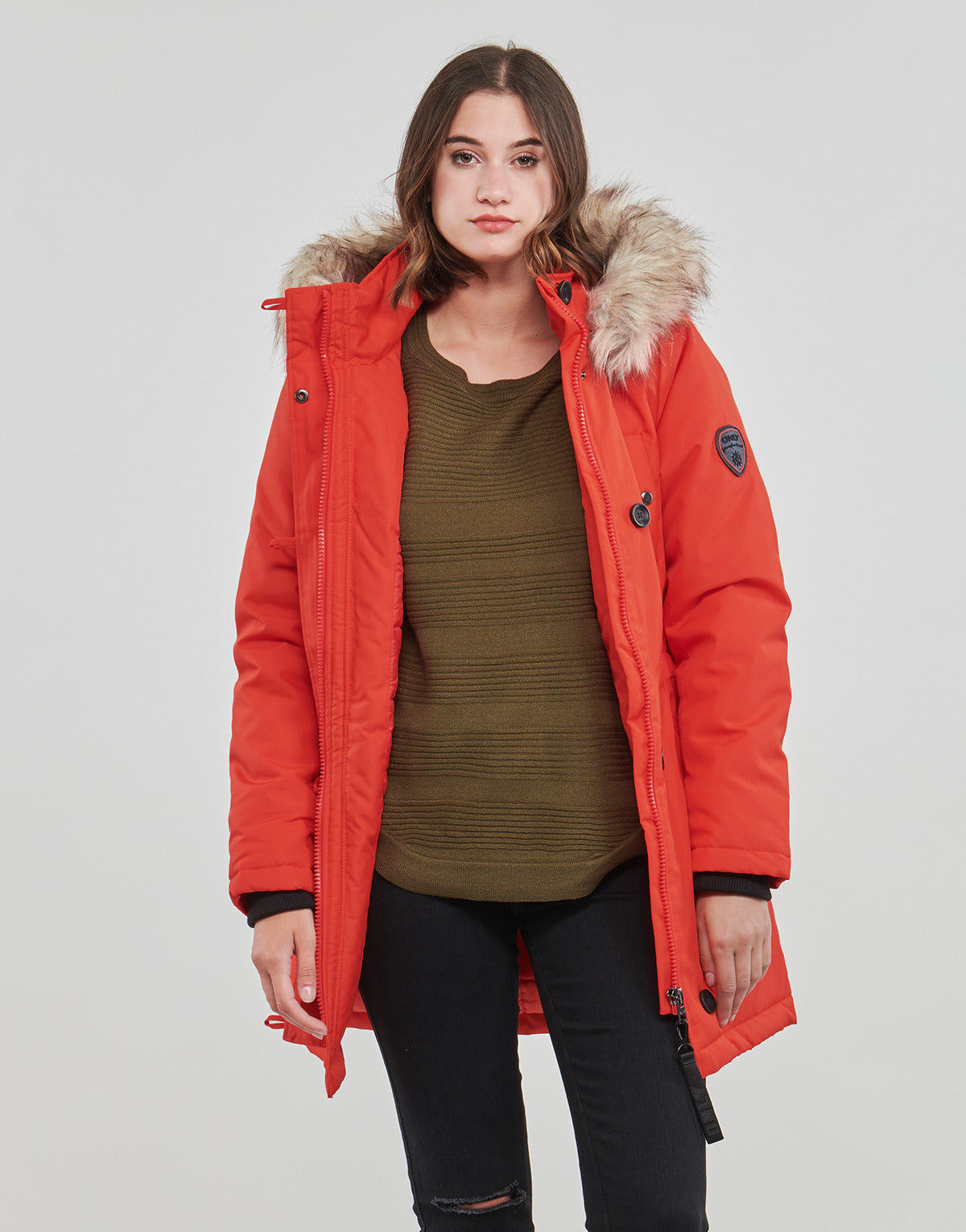 Parka Donna Only  ONLIRIS FUR WINTER PARKA CC OTW  Rosso