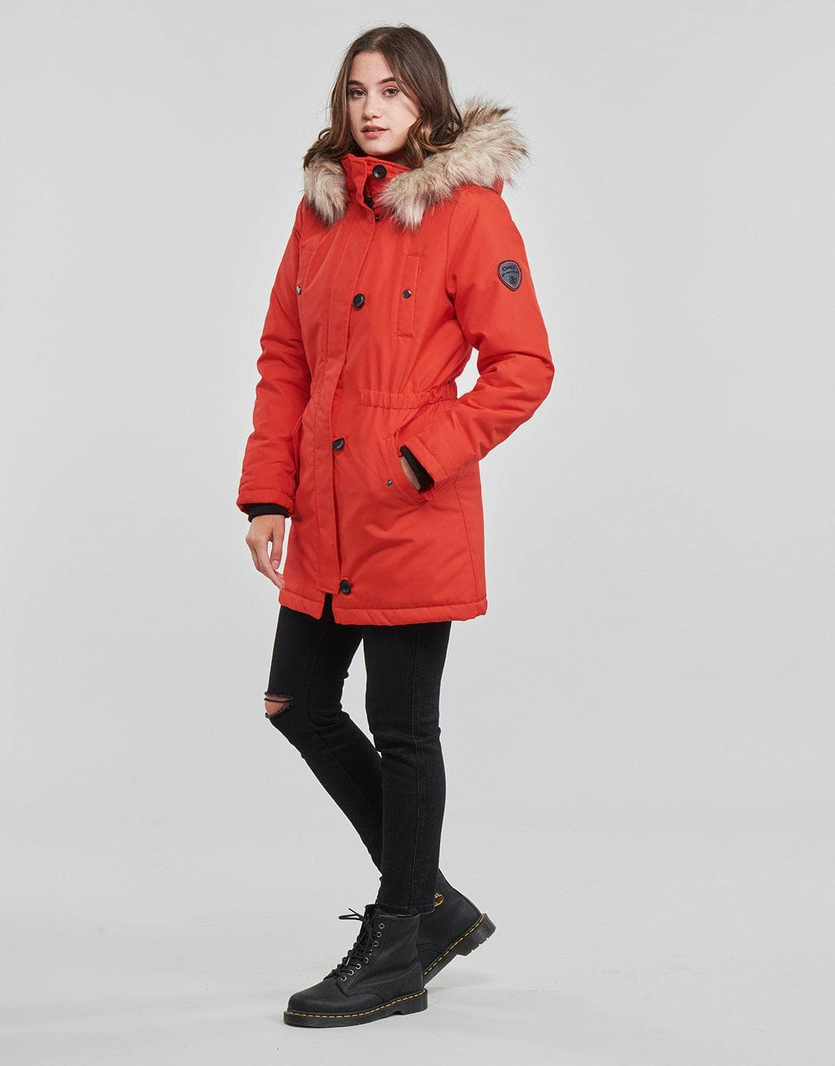 Parka Donna Only  ONLIRIS FUR WINTER PARKA CC OTW  Rosso