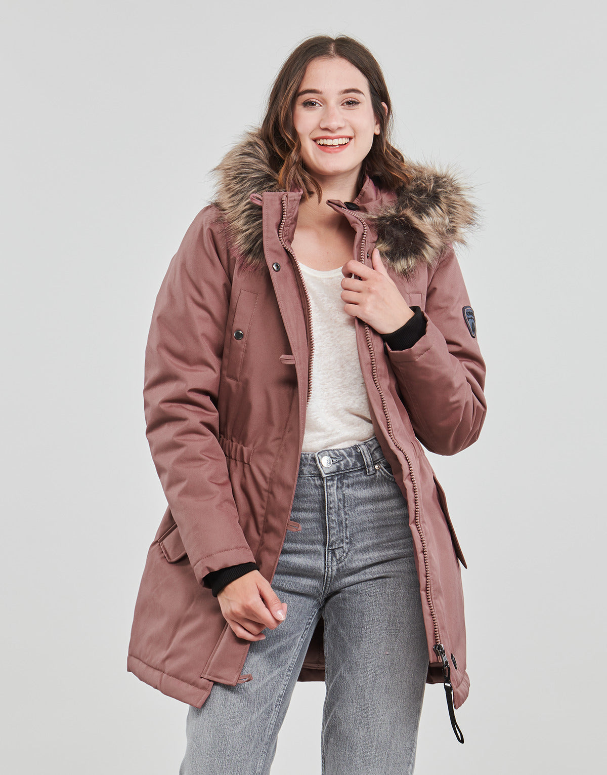 Parka Donna Only  ONLIRIS FUR WINTER PARKA CC OTW  Rosa