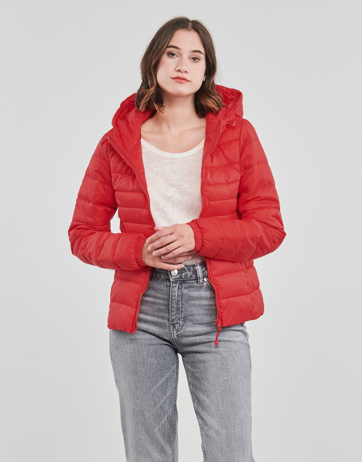 Piumino Donna Only  ONLTAHOE HOOD JACKET OTW NOOS  Rosso