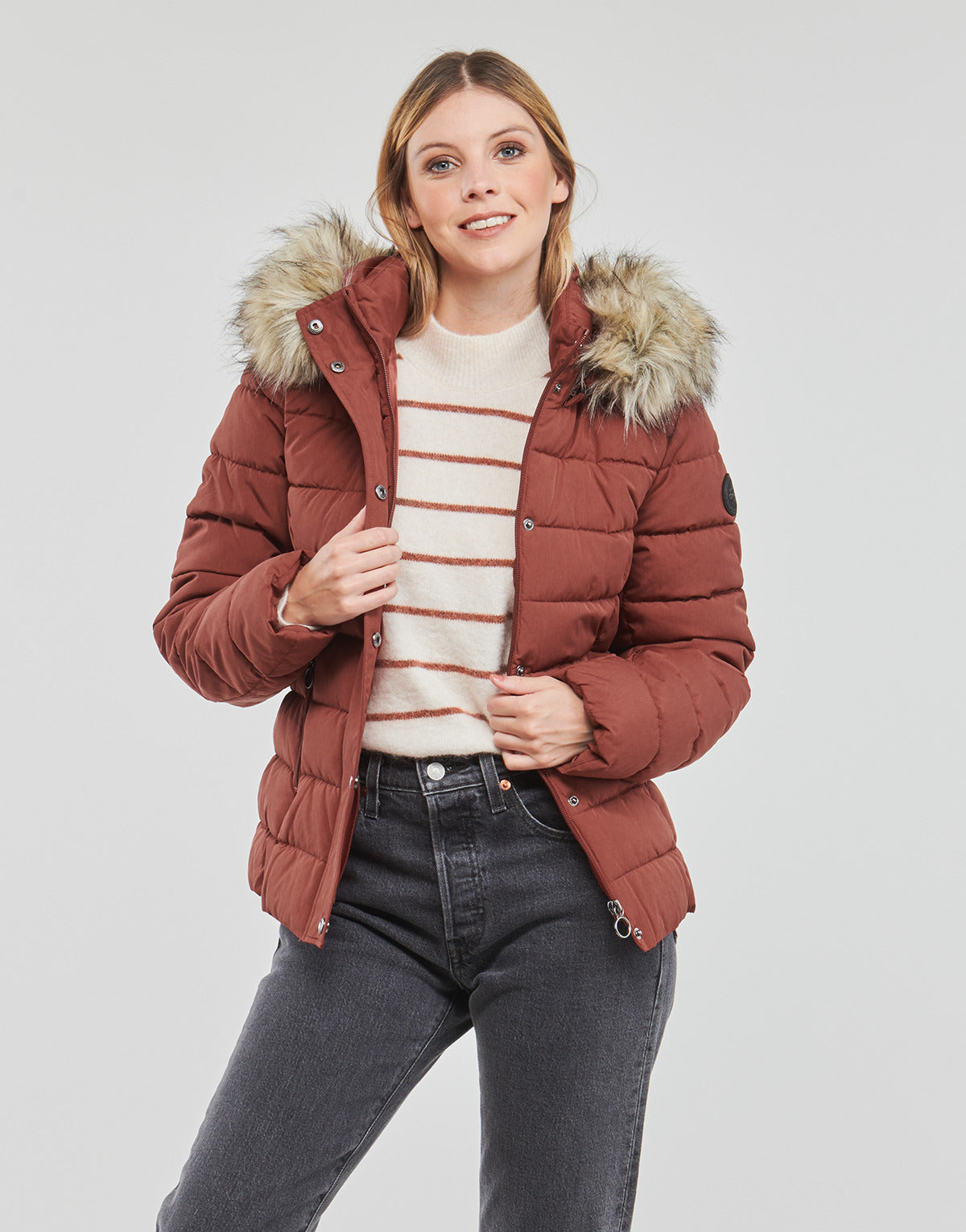 Piumino Donna Only  ONLLUNA QUILTED JACKET CC OTW  Rosso