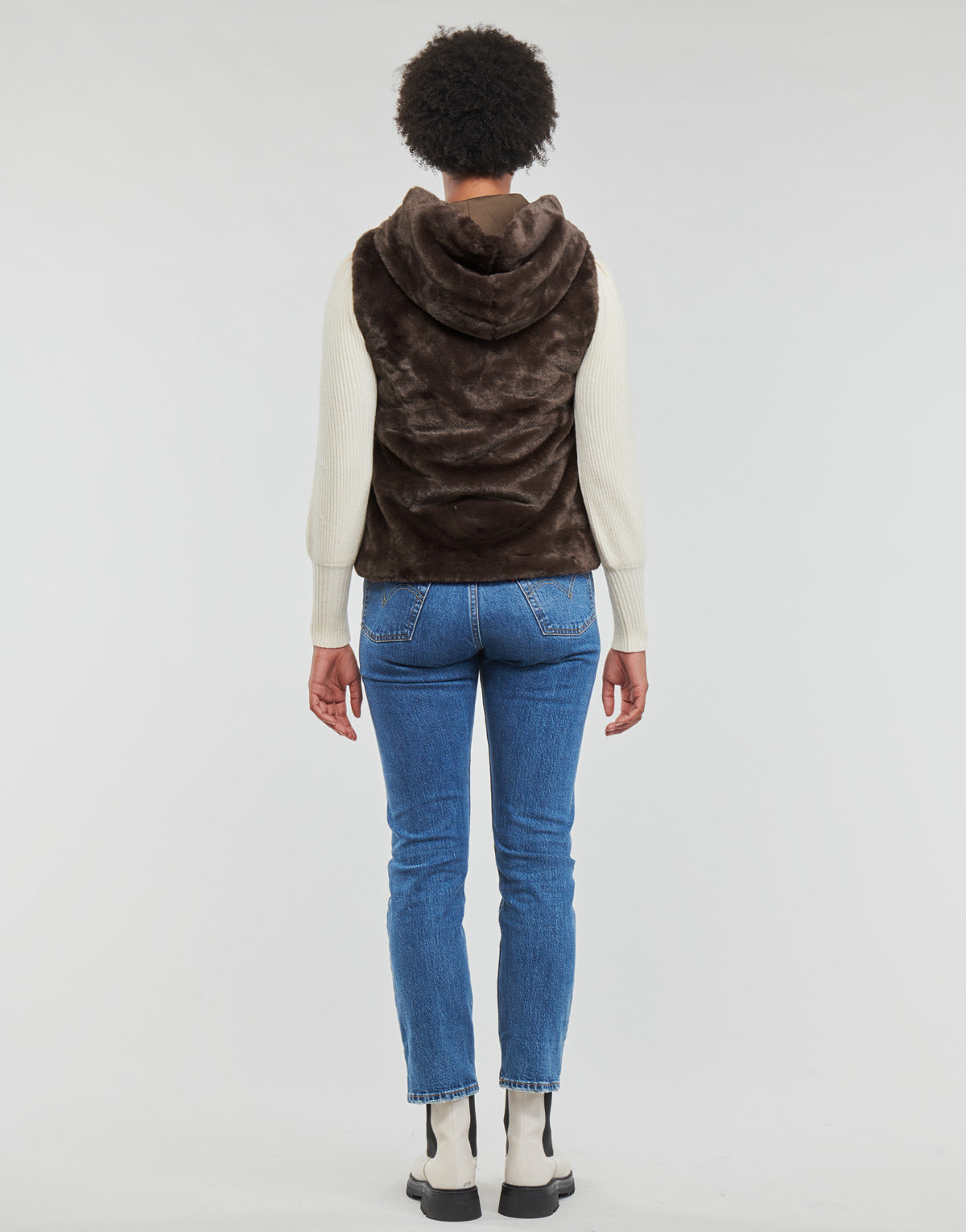 Giubbotto Donna Only  ONLMALOU FAUX FUR WAISTCOAT CC OTW  Marrone