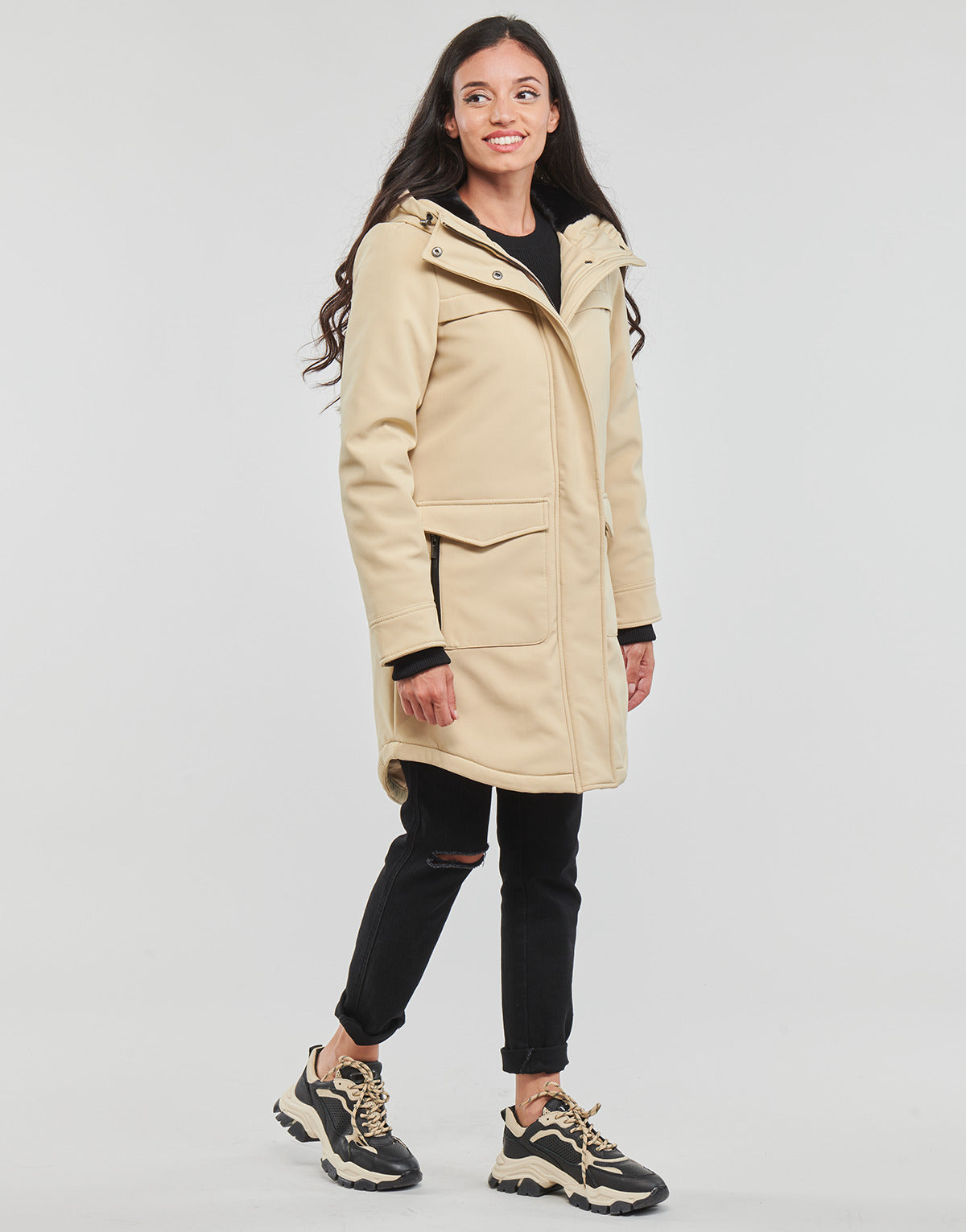 Parka Donna Only  ONLMAASTRICHT PARKA OTW NOOS  Beige