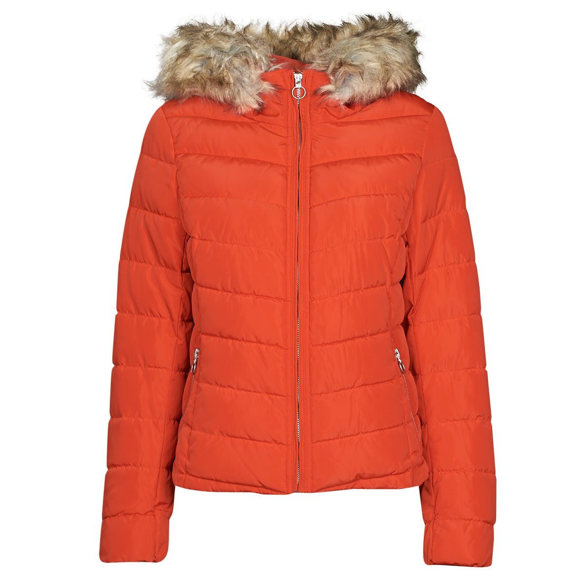 Piumino Donna Only  ONLNEWELLAN QUILTED HOOD JACKET CC OTW  Rosso