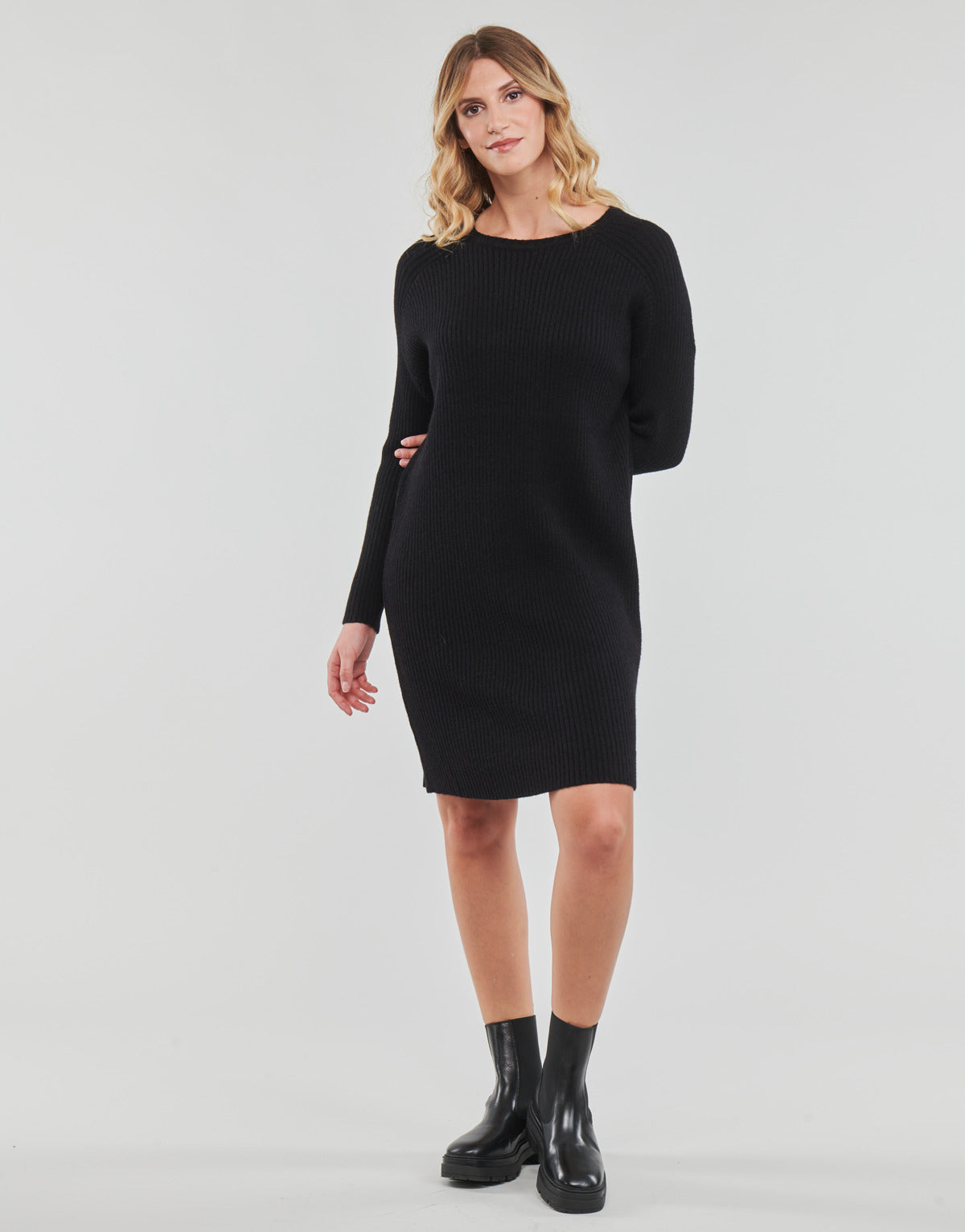 Abito corto Donna Only  ONLFIA KATIA L/S DRESS CC KNT  Nero