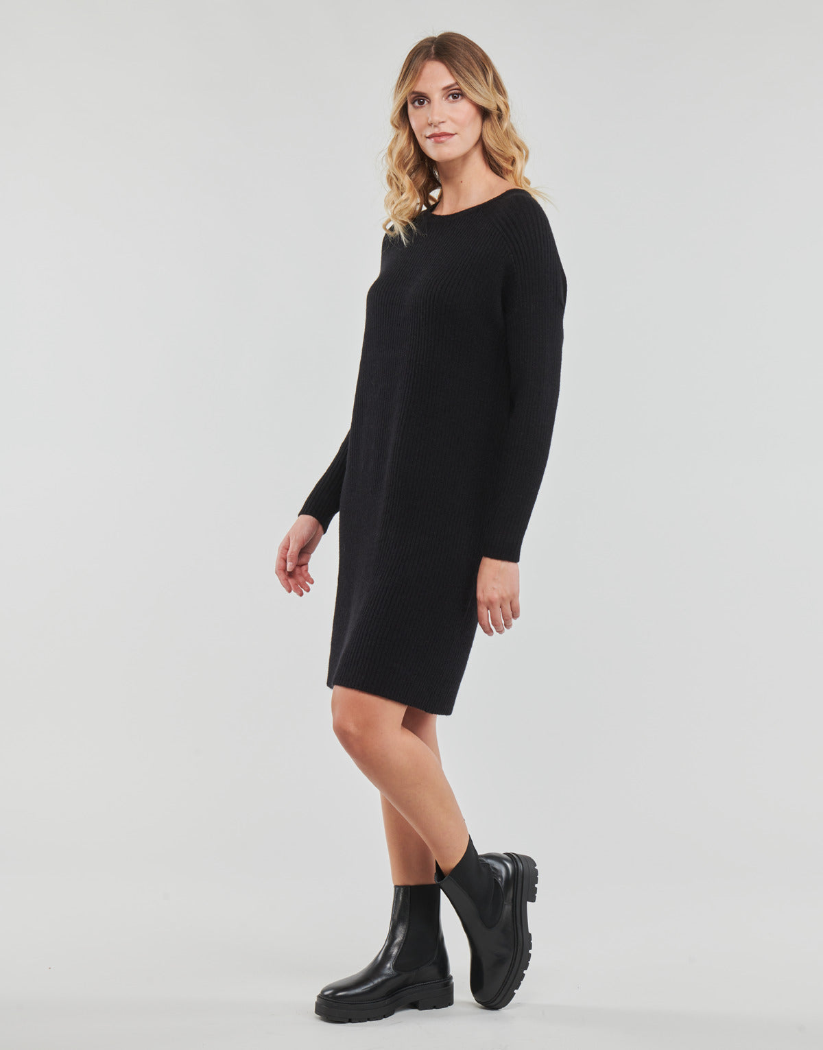 Abito corto Donna Only  ONLFIA KATIA L/S DRESS CC KNT  Nero