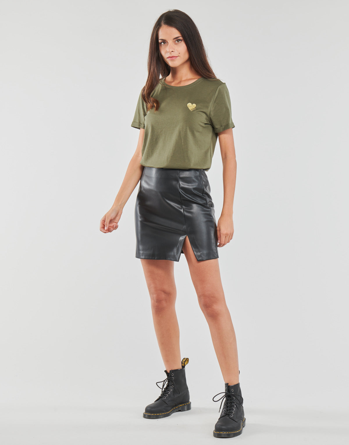 Gonna Donna Only  ONLLINA FAUX LEATHER SKIRT CC OTW  Nero