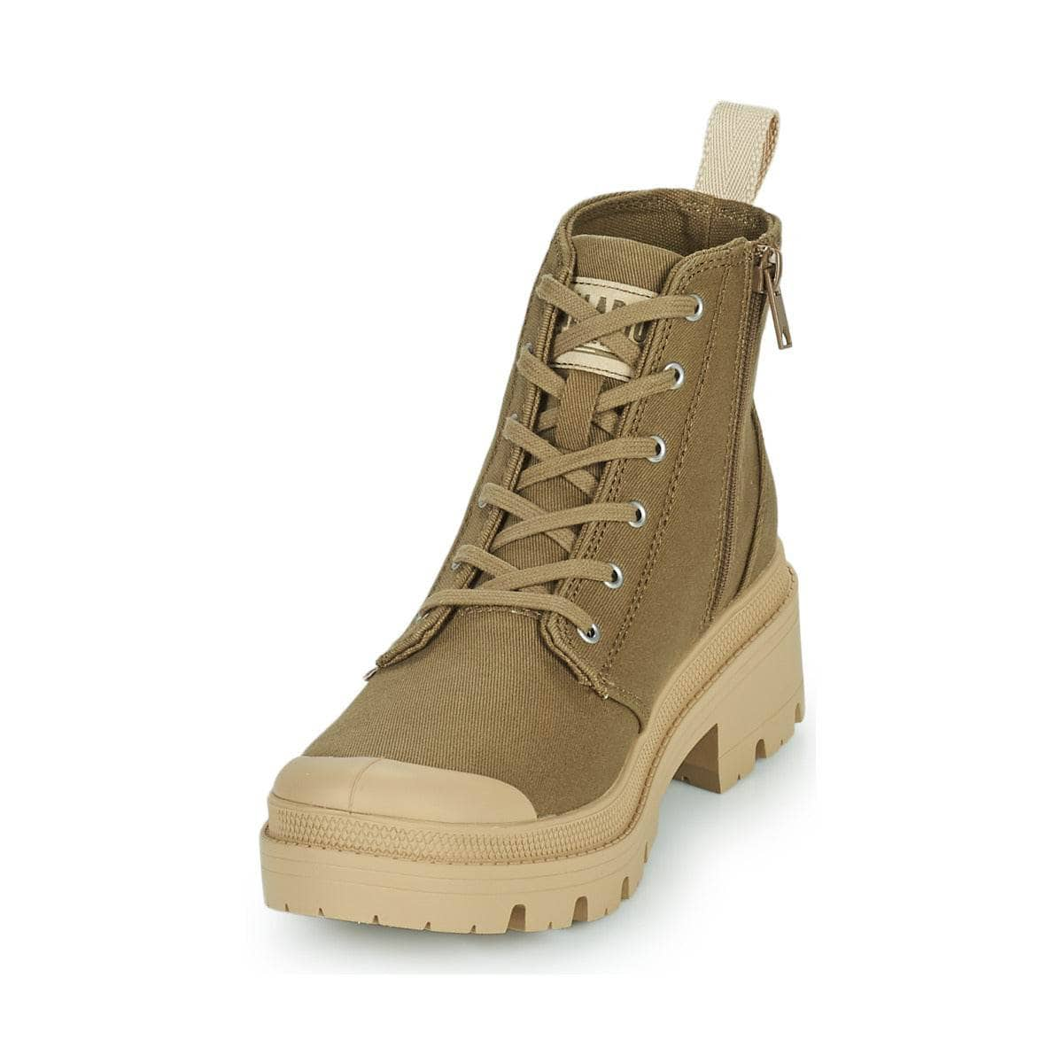 Sneakers alte Donna Palladium  Pallabase TWILL  Kaki