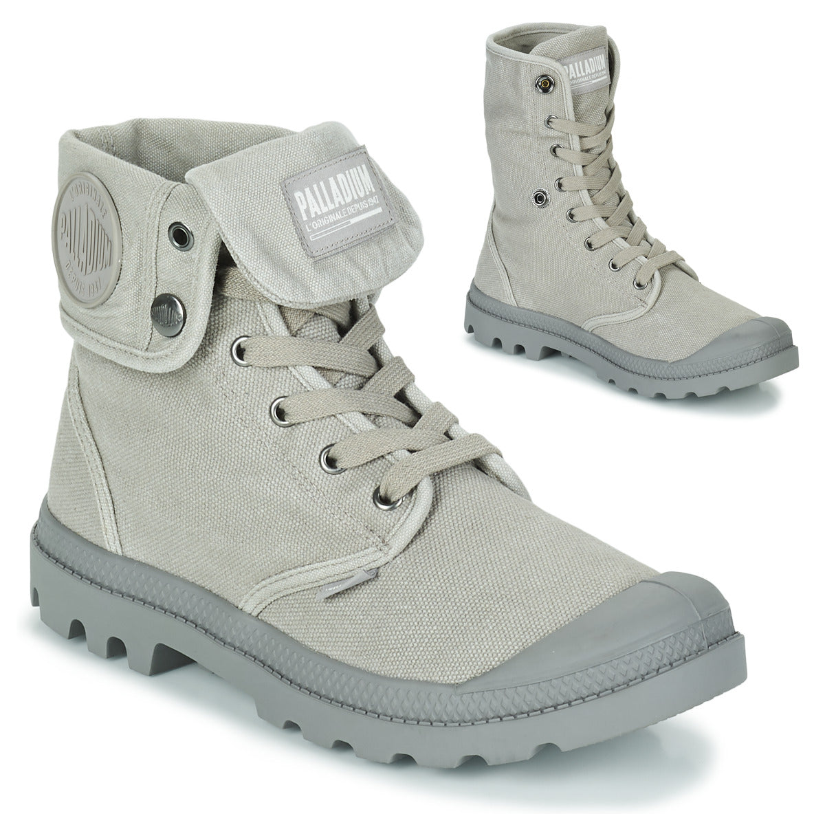 Sneakers alte Uomo Palladium  BAGGY CANVAS  Grigio