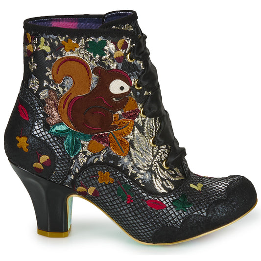 Stivaletti Donna Irregular Choice  SQUIRREL AWAY  Nero