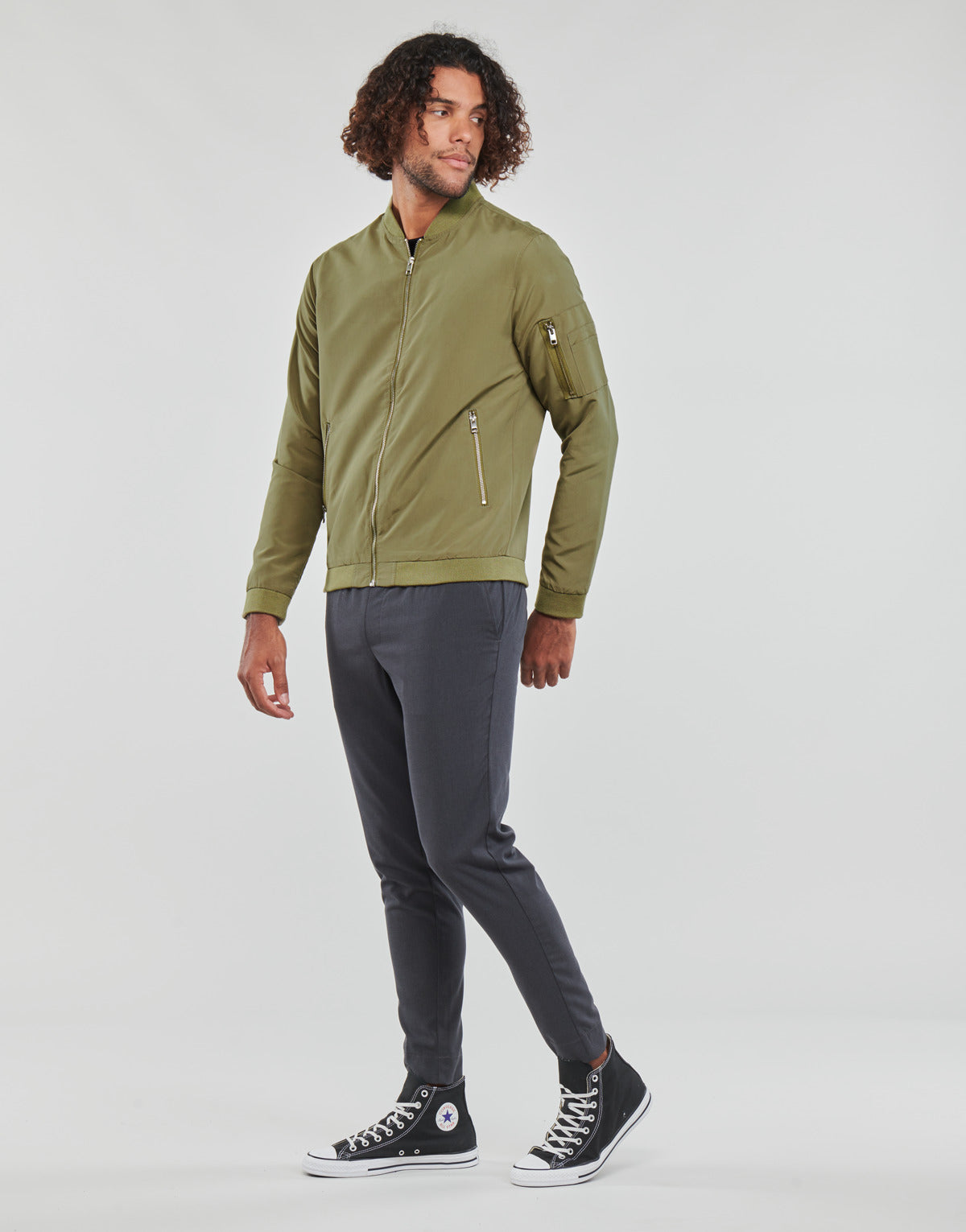 Giubbotto Uomo Jack & Jones  JJERUSH BOMBER  Verde