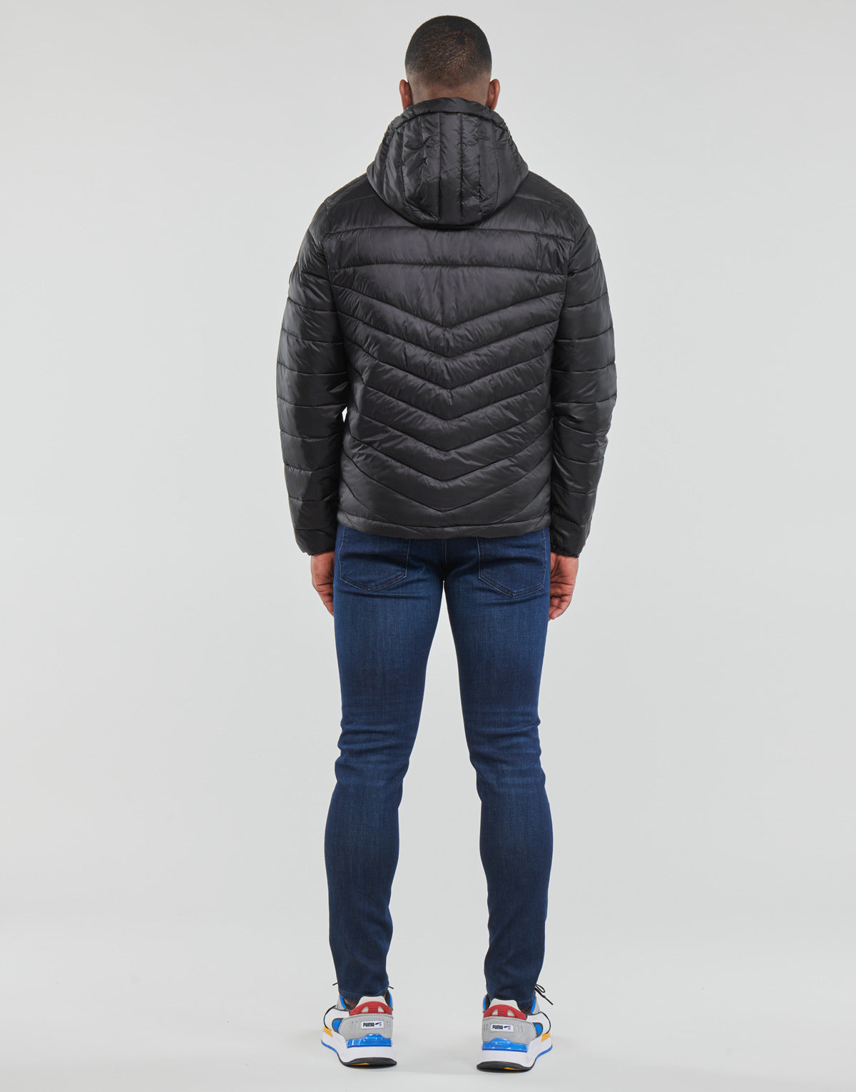 Piumino Uomo Jack & Jones  JJEHERO PUFFER HOOD  Nero