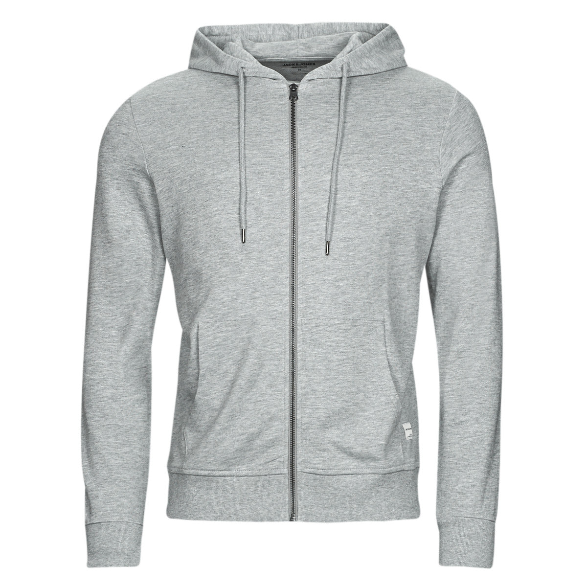 Felpa Uomo Jack & Jones  JJEBASIC SWEAT ZIP HOOD  Grigio