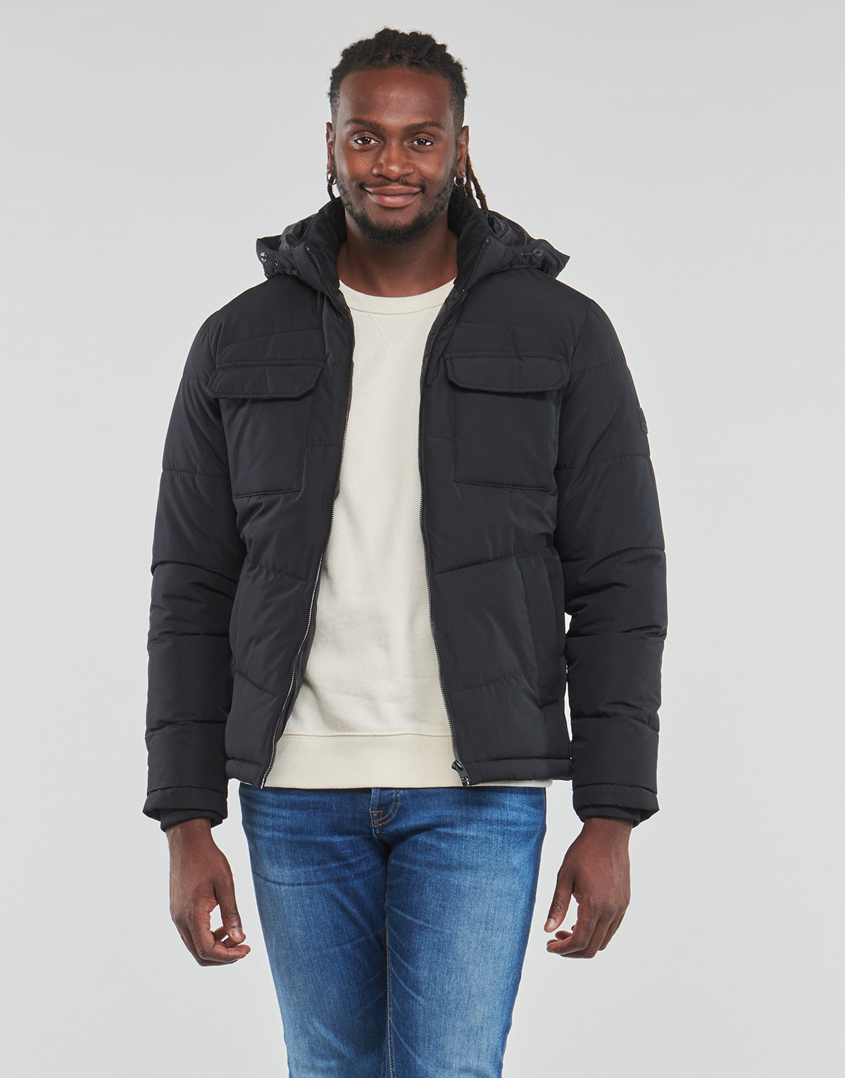 Piumino Uomo Jack & Jones  JJBRADY PUFFER  Nero