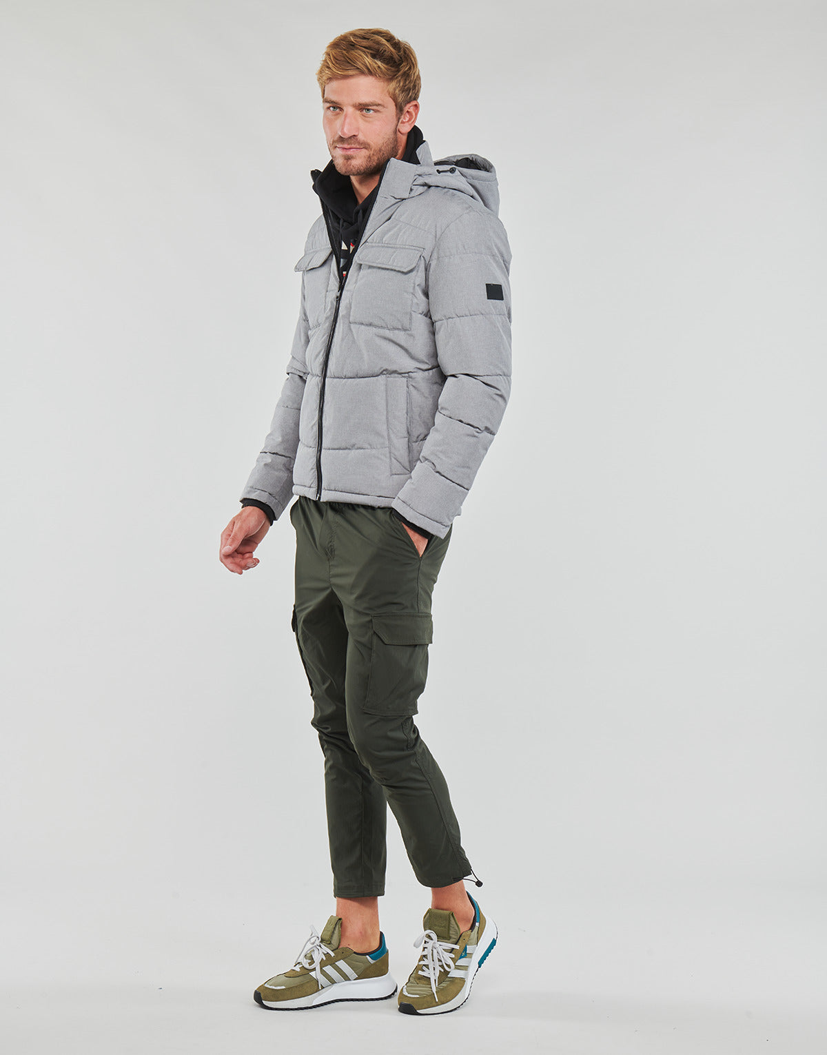 Piumino Uomo Jack & Jones  JJBRADY PUFFER  Grigio