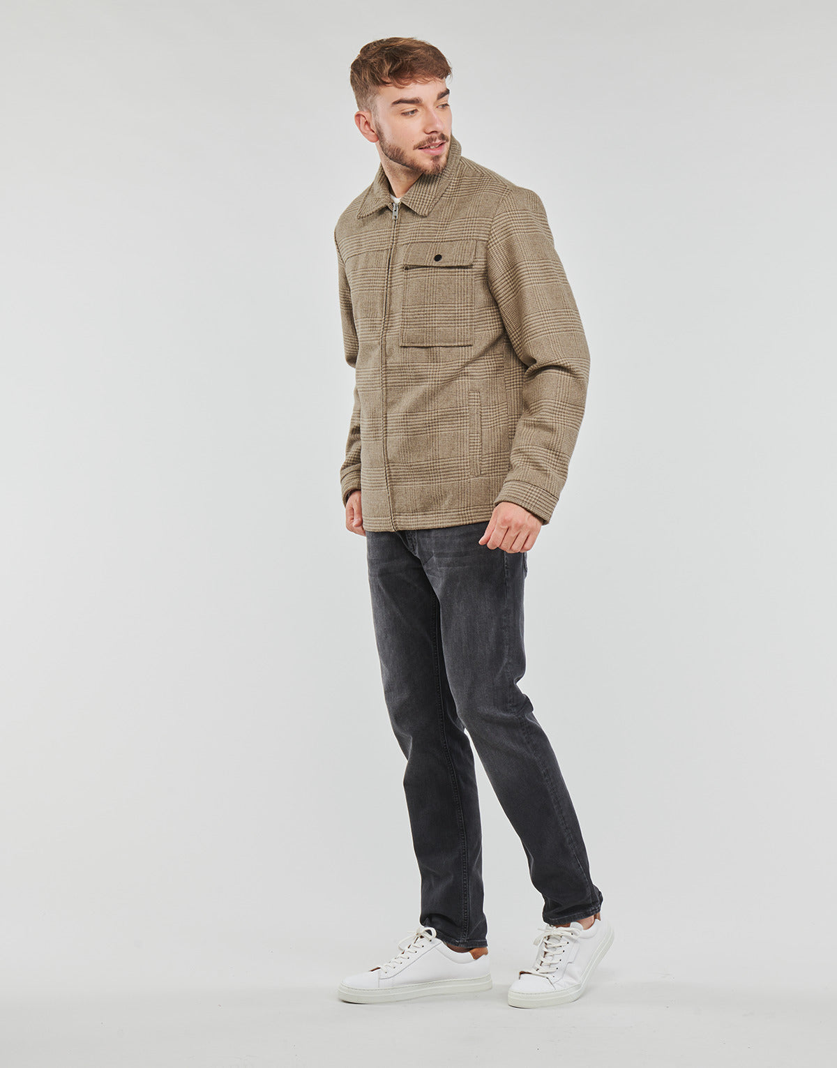 Mantella Uomo Jack & Jones  JJJOHNSON WOOL JACKET  Beige