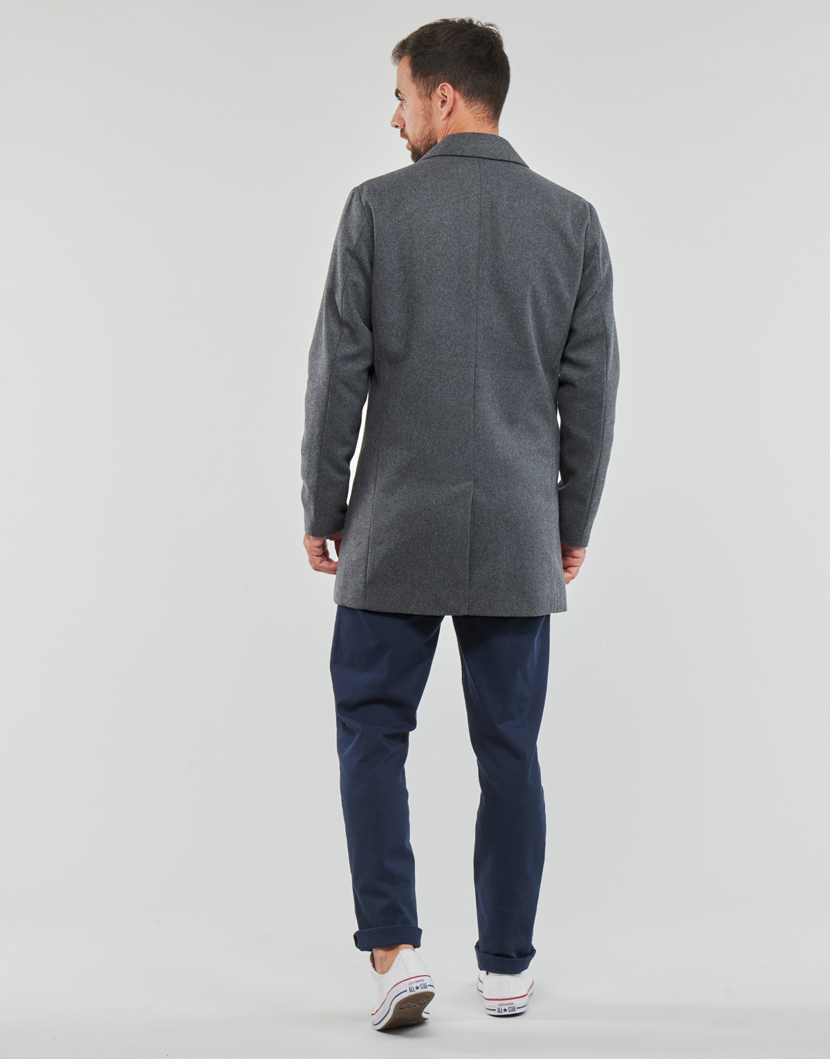 Mantella Uomo Jack & Jones  JJTOMMY WOOL COAT  Grigio