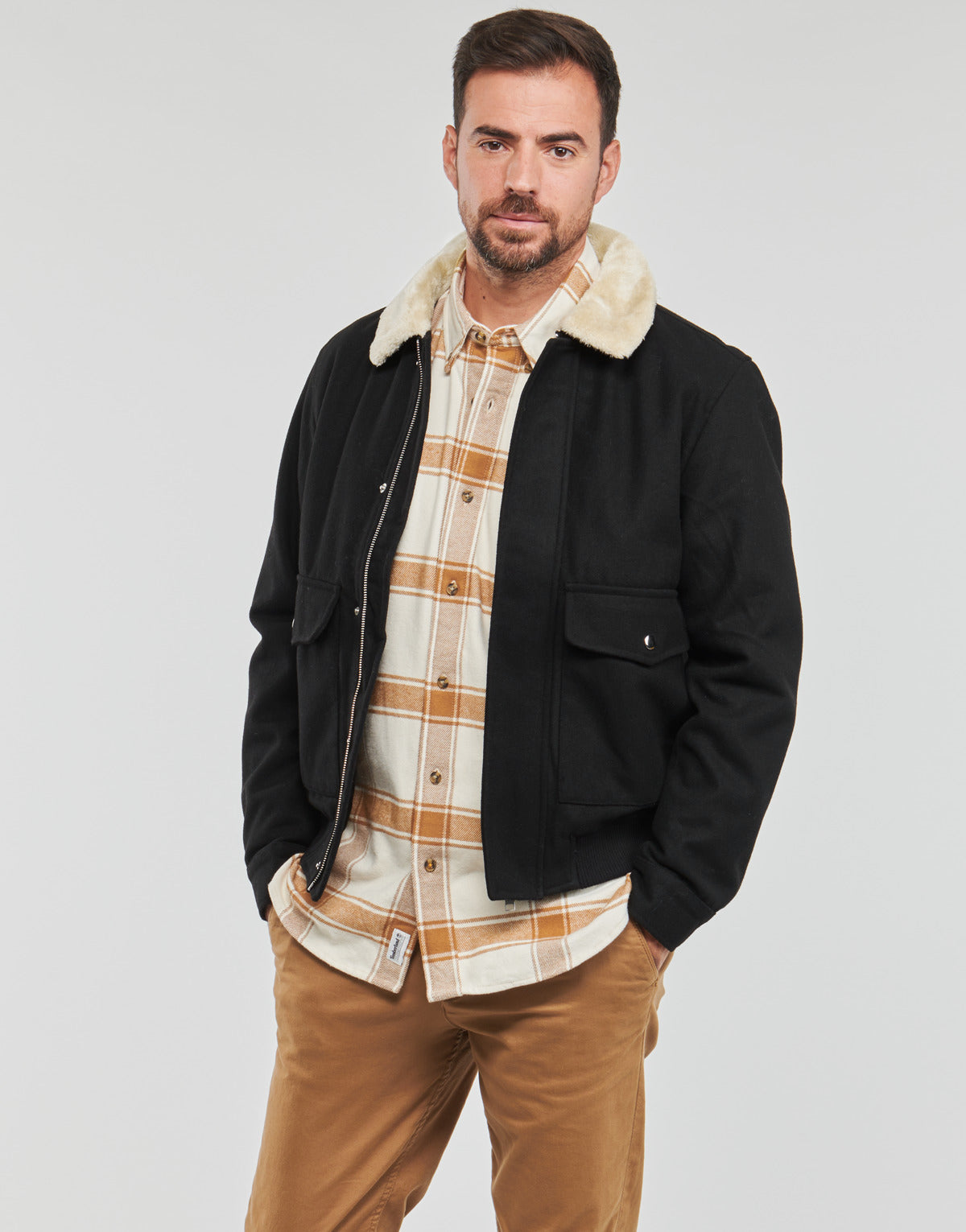 Giubbotto Uomo Jack & Jones  JJTOM WOOL BOMBER  Nero