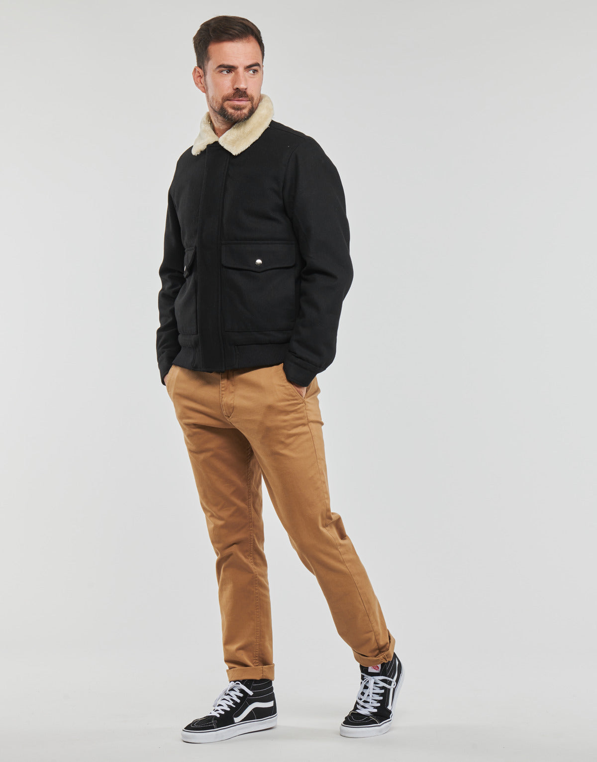 Giubbotto Uomo Jack & Jones  JJTOM WOOL BOMBER  Nero