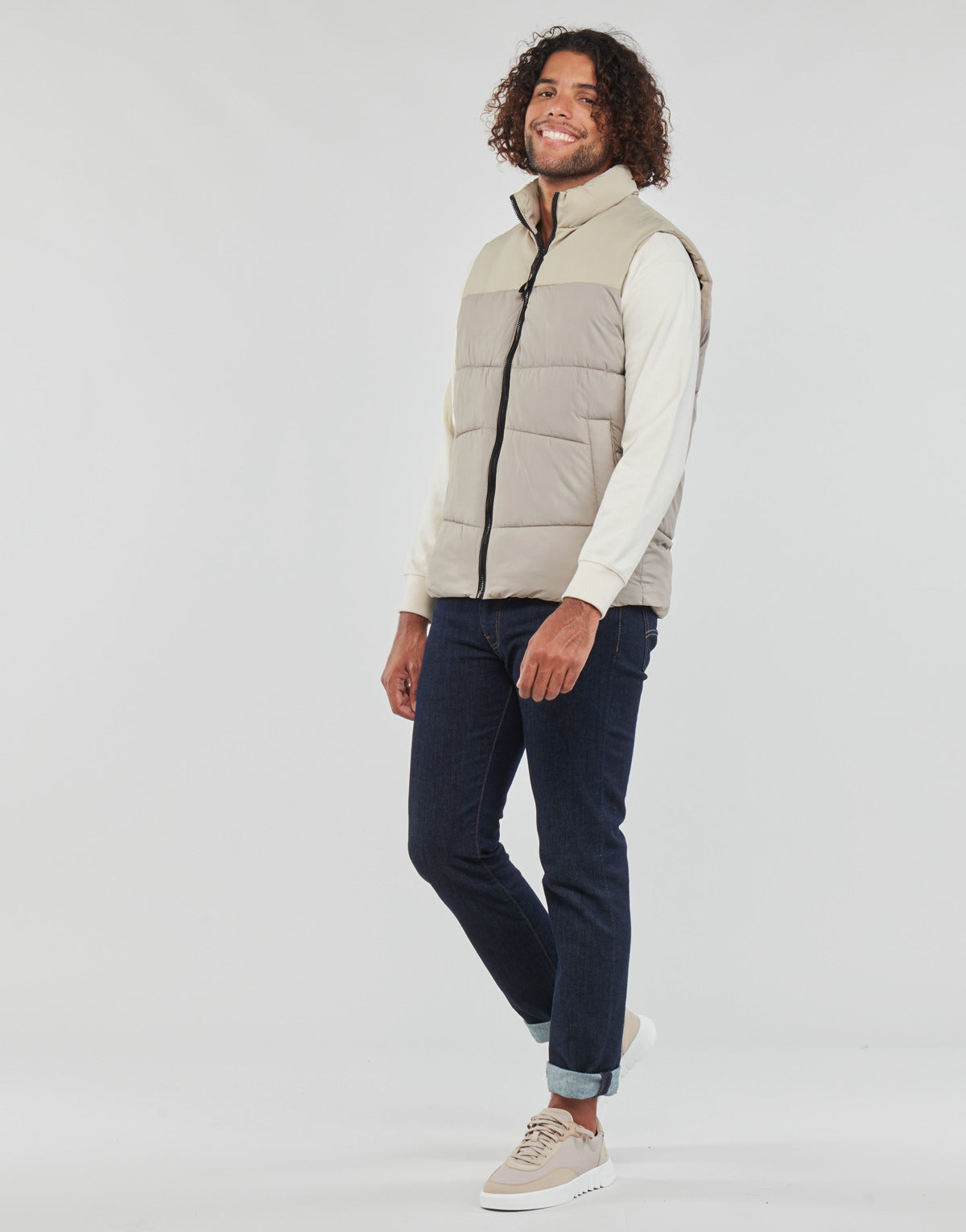 Piumino Uomo Jack & Jones  JJCHILI BODYWARMER  Beige