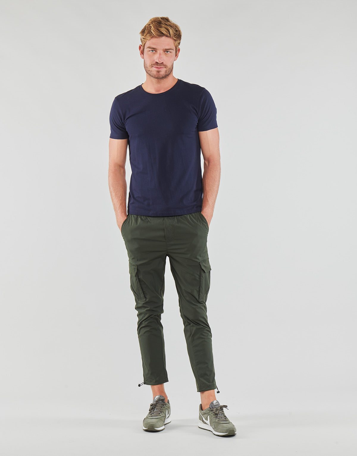 Pantalone Cargo Uomo Jack & Jones  JPSTBILL JJITECHNO CARGO AKM  Kaki