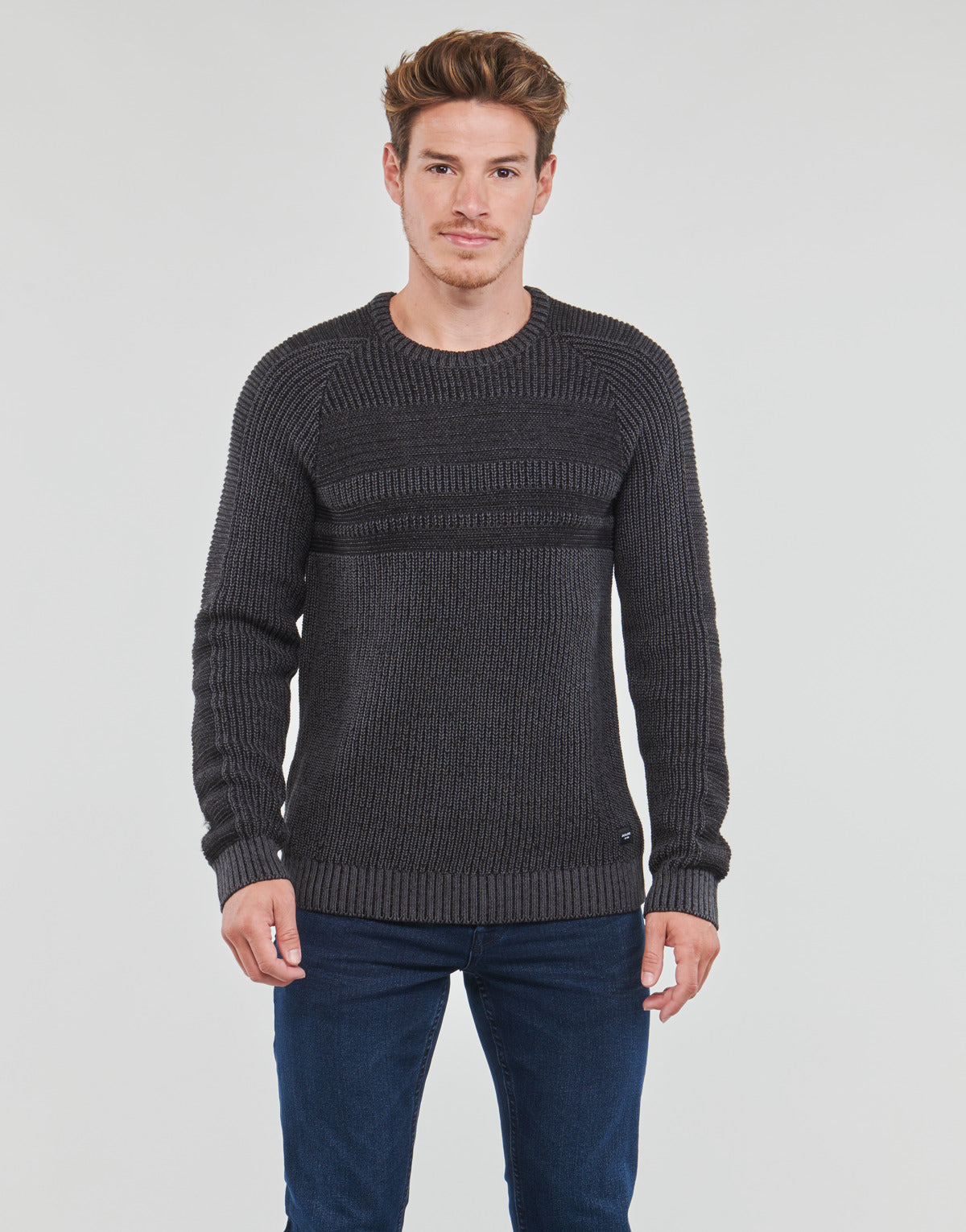 Maglione Uomo Jack & Jones  JJPOWER KNIT CREW NECK  Grigio