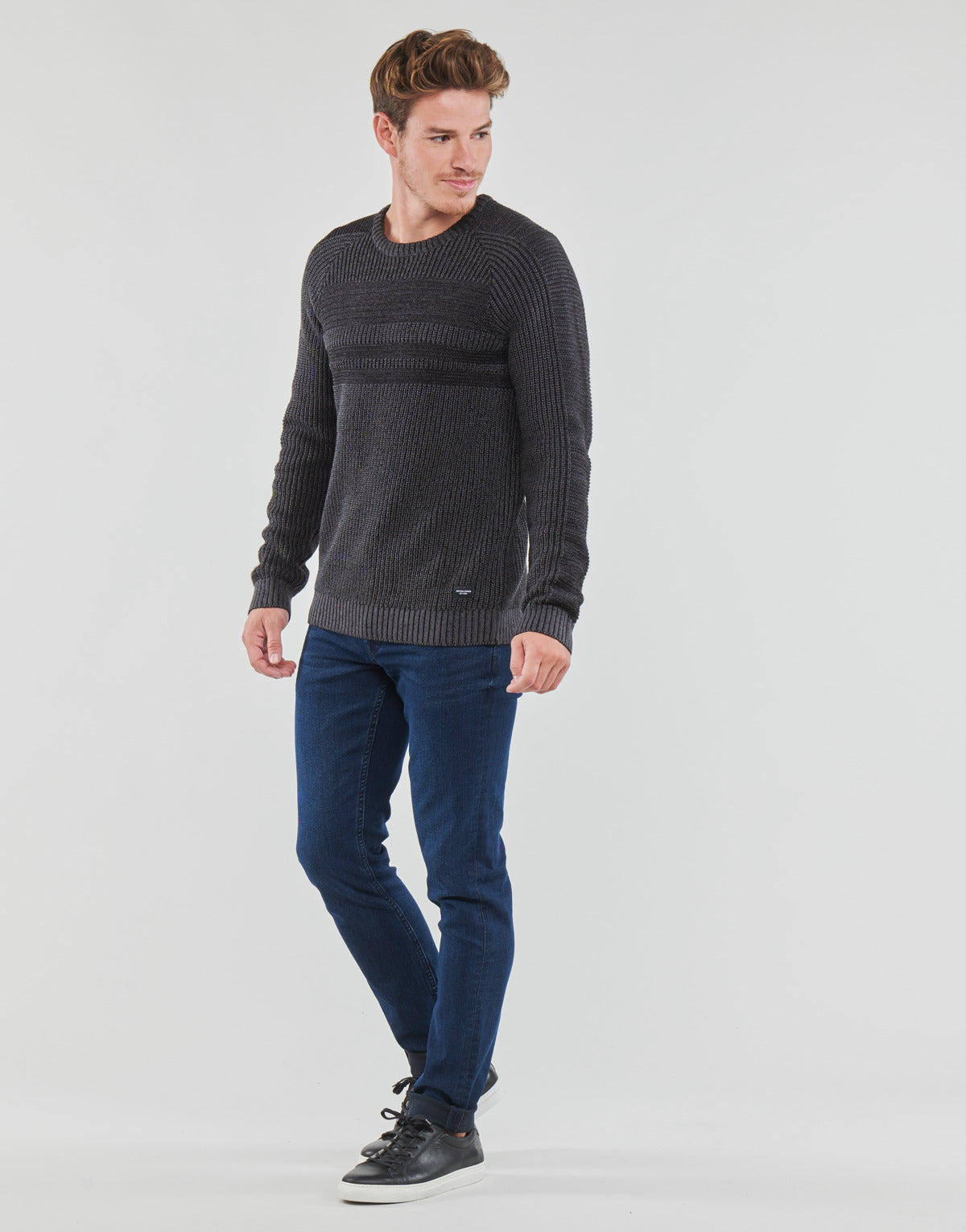 Maglione Uomo Jack & Jones  JJPOWER KNIT CREW NECK  Grigio