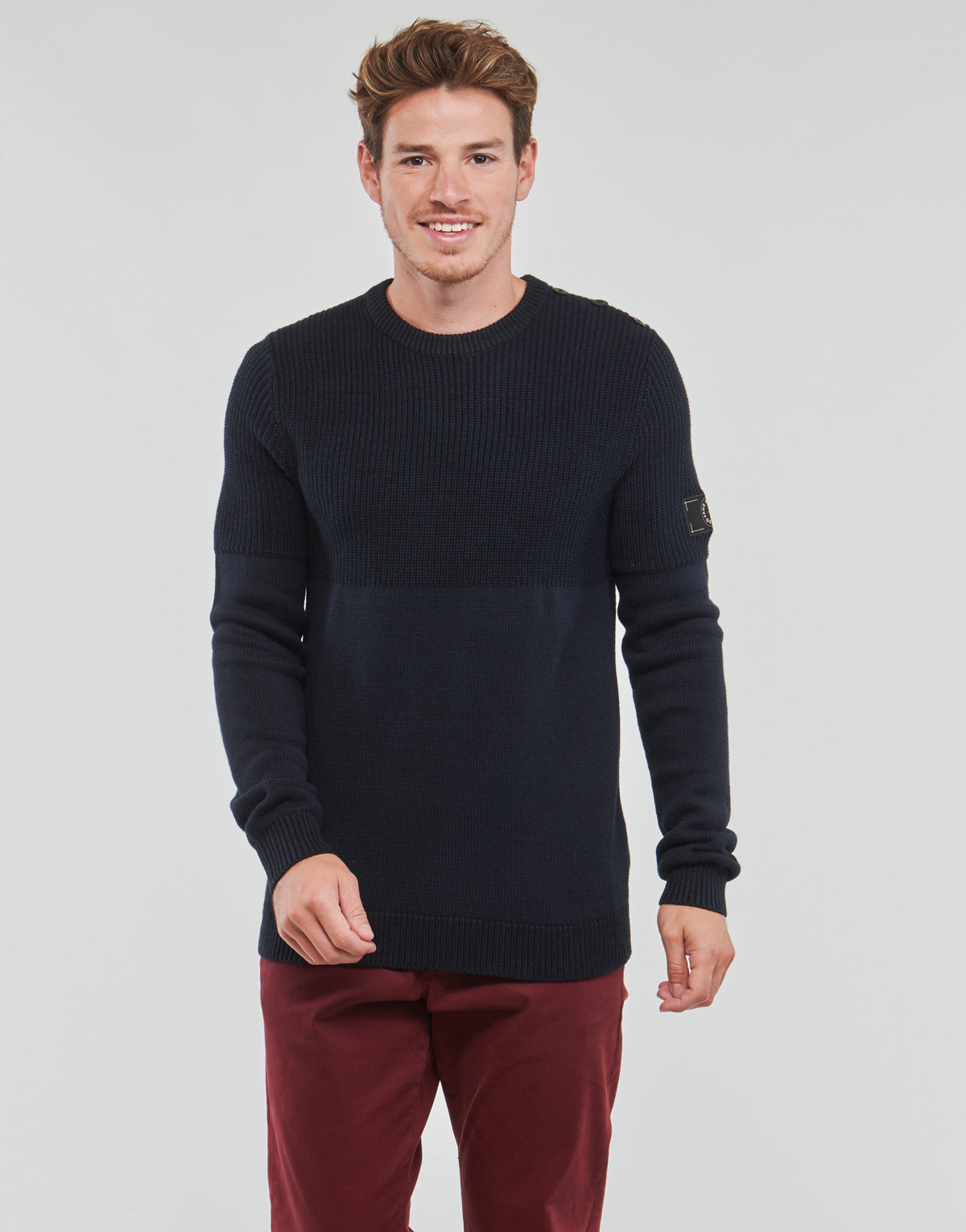 Maglione Uomo Jack & Jones  JJSPENCER KNIT CREW NECK  Marine