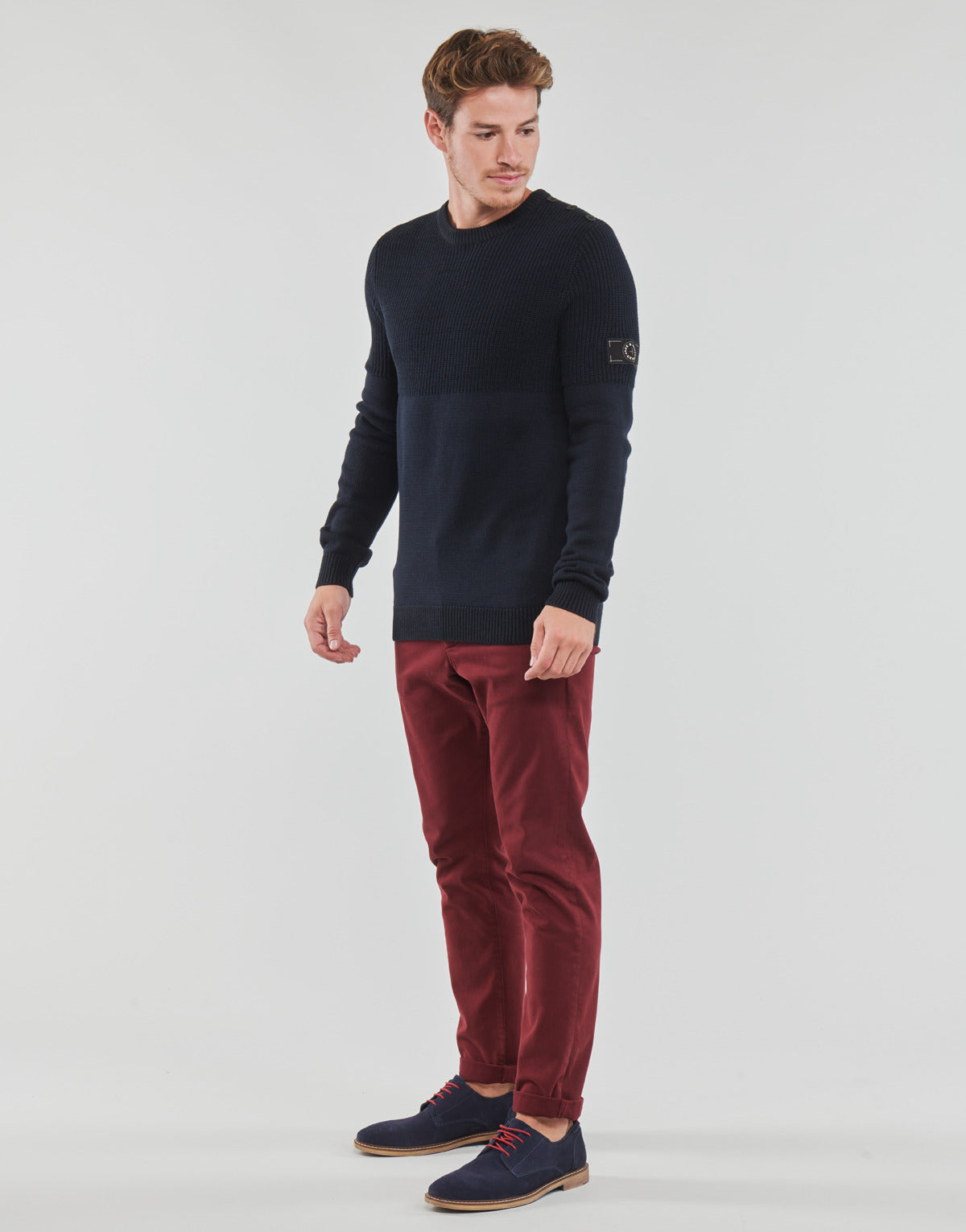 Maglione Uomo Jack & Jones  JJSPENCER KNIT CREW NECK  Marine