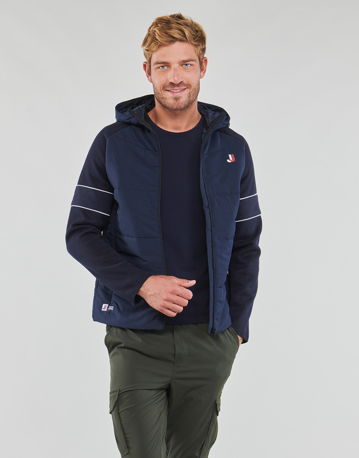 Giacca Uomo Jack & Jones  JCOLOGAN HYBRID JACKET  Marine