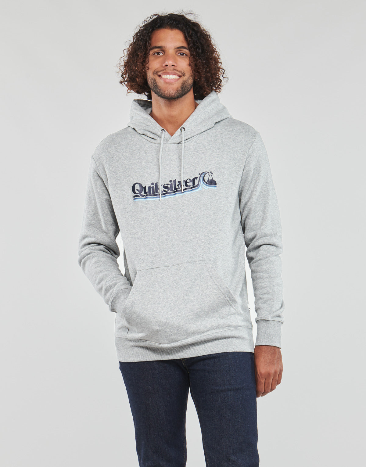 Felpa Uomo Quiksilver  ALL LINED UP HOOD  Grigio