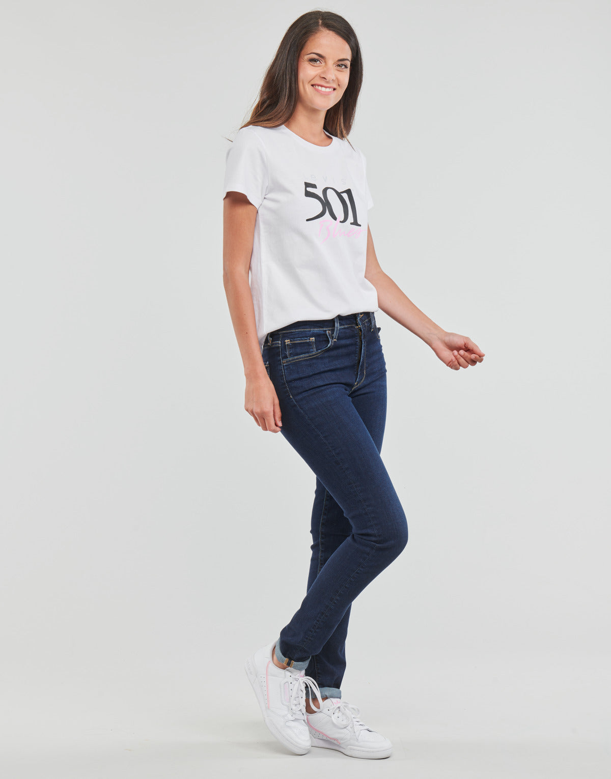 Jeans skynny Donna Levis  721 HIGH RISE SKINNY  Marine