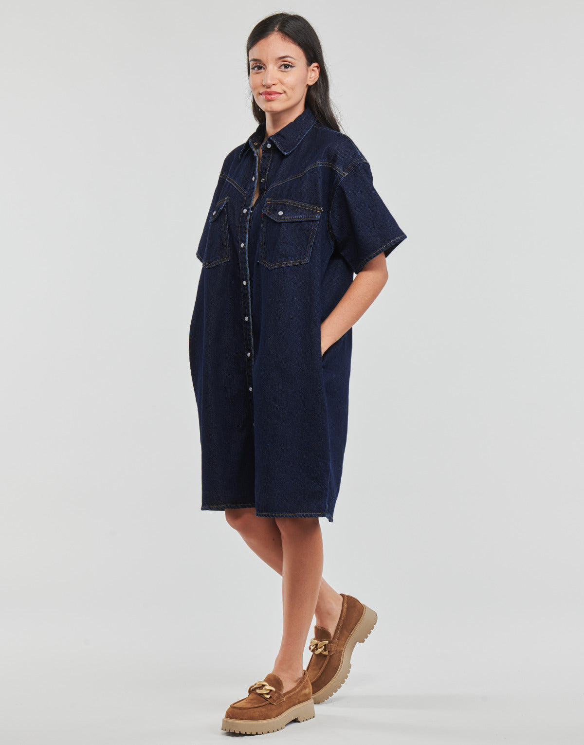 Abito corto Donna Levis  ELOWEN WESTERN DRESS  Blu