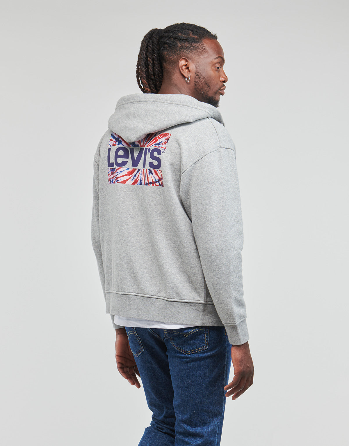 Felpa Uomo Levis  RELAXED GRAPHIC ZIPUP  Grigio