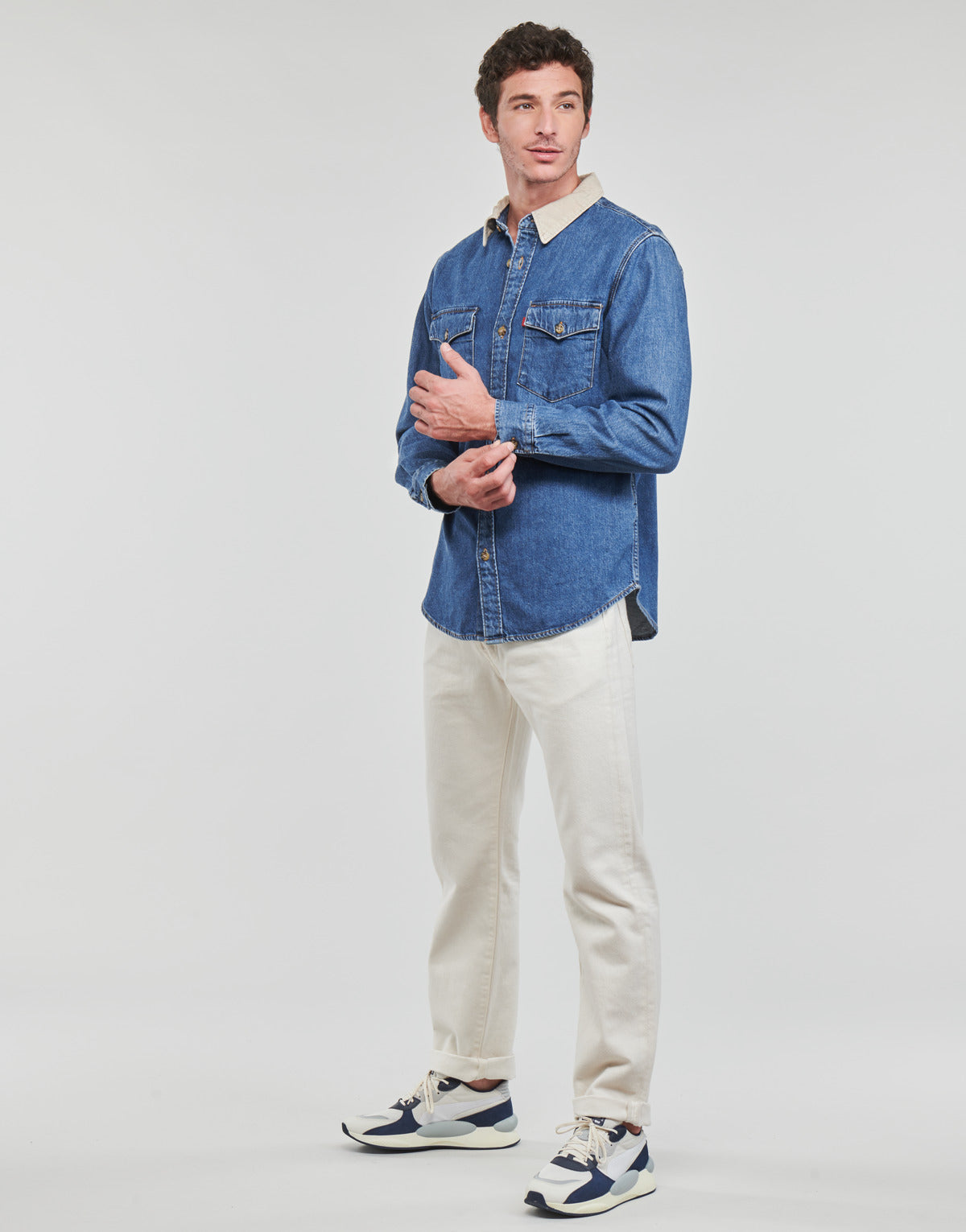 Camicia a maniche lunghe Uomo Levis  RELAXED FIT WESTERN  Blu