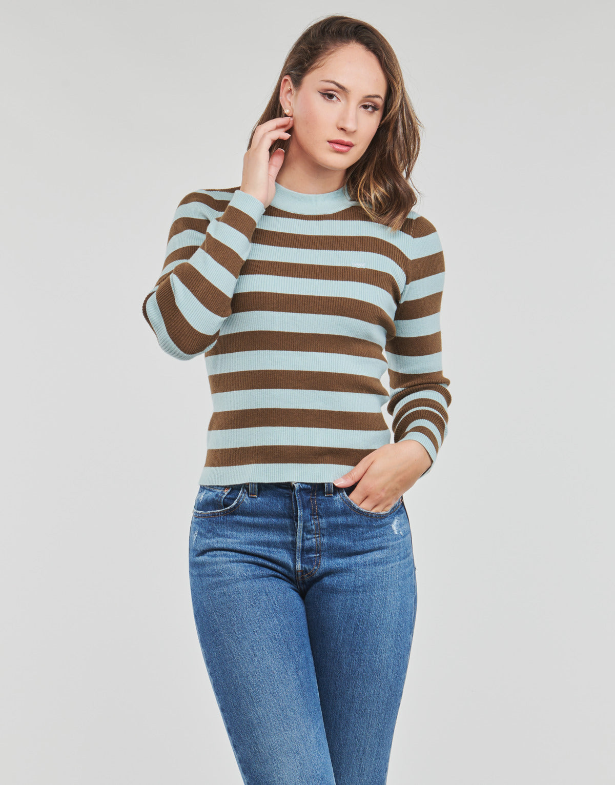 Maglione Donna Levis  CREW RIB SWEATER  Multicolore