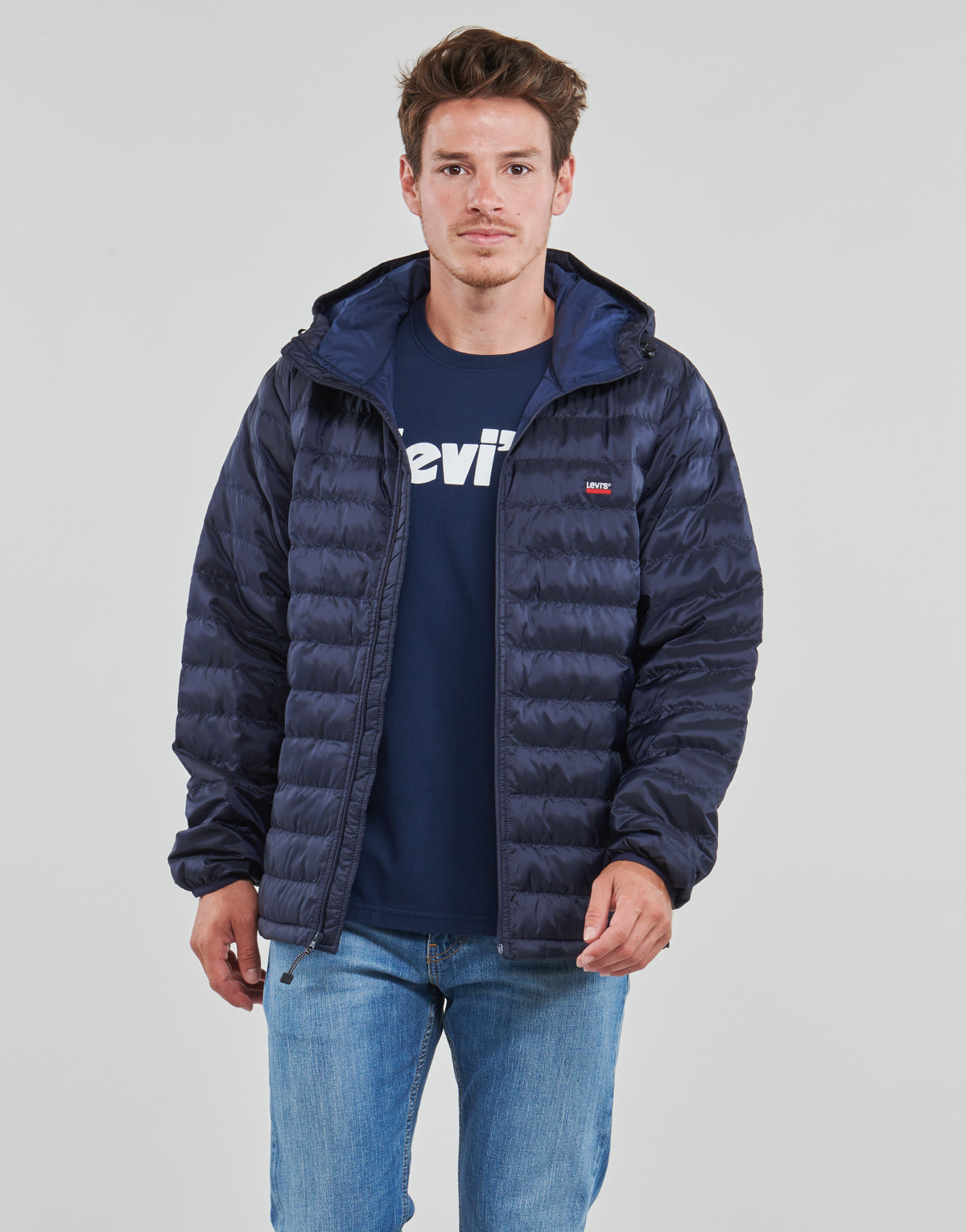 Piumino Uomo Levis  PRESIDIO PKBL HOODED JKT  Marine