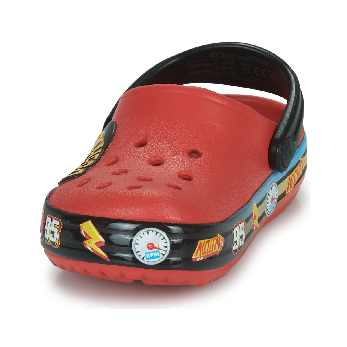 Scarpe bambini ragazzo Crocs  FL Cars Lights Band Clog T  Rosso