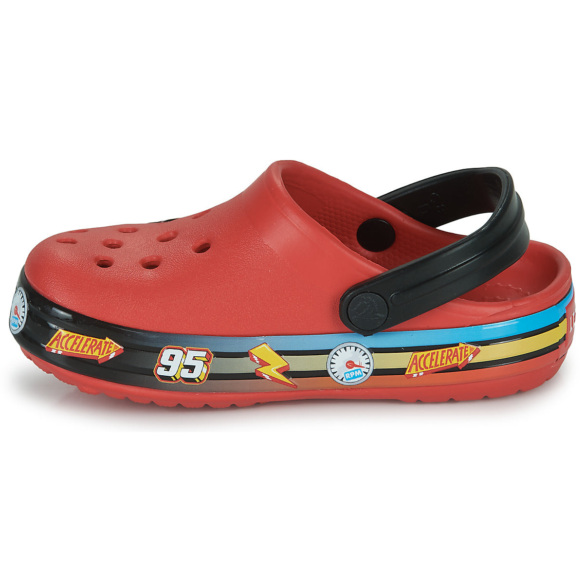 Scarpe bambini ragazzo Crocs  FL Cars Lights Band Clog T  Rosso