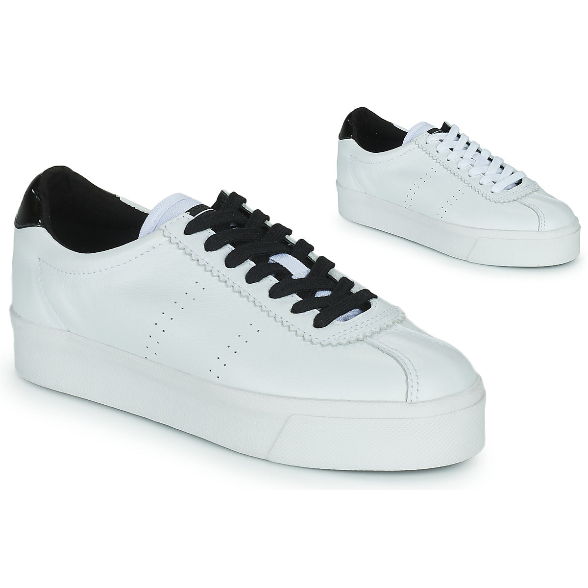 Sneakers basse Donna Superga  WHITE BLACK  Bianco