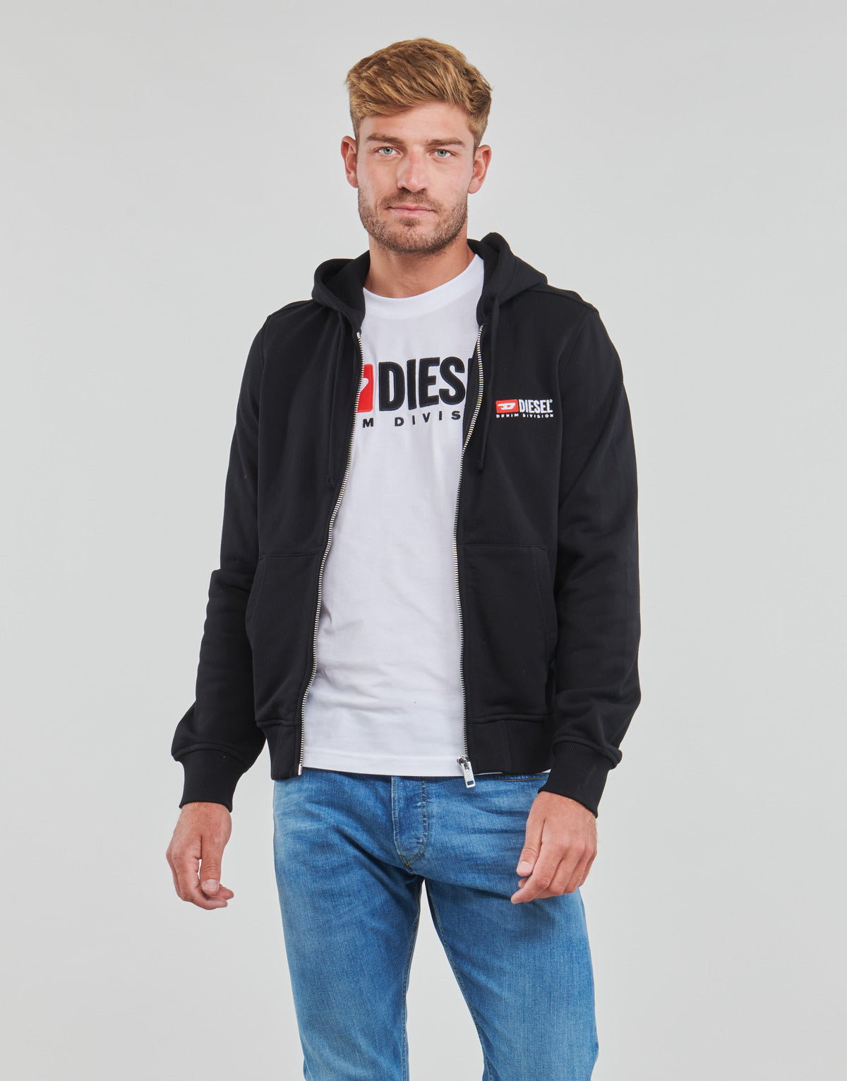 Felpa Uomo Diesel  S-GINN-HOOD-ZIP-DIV  Nero